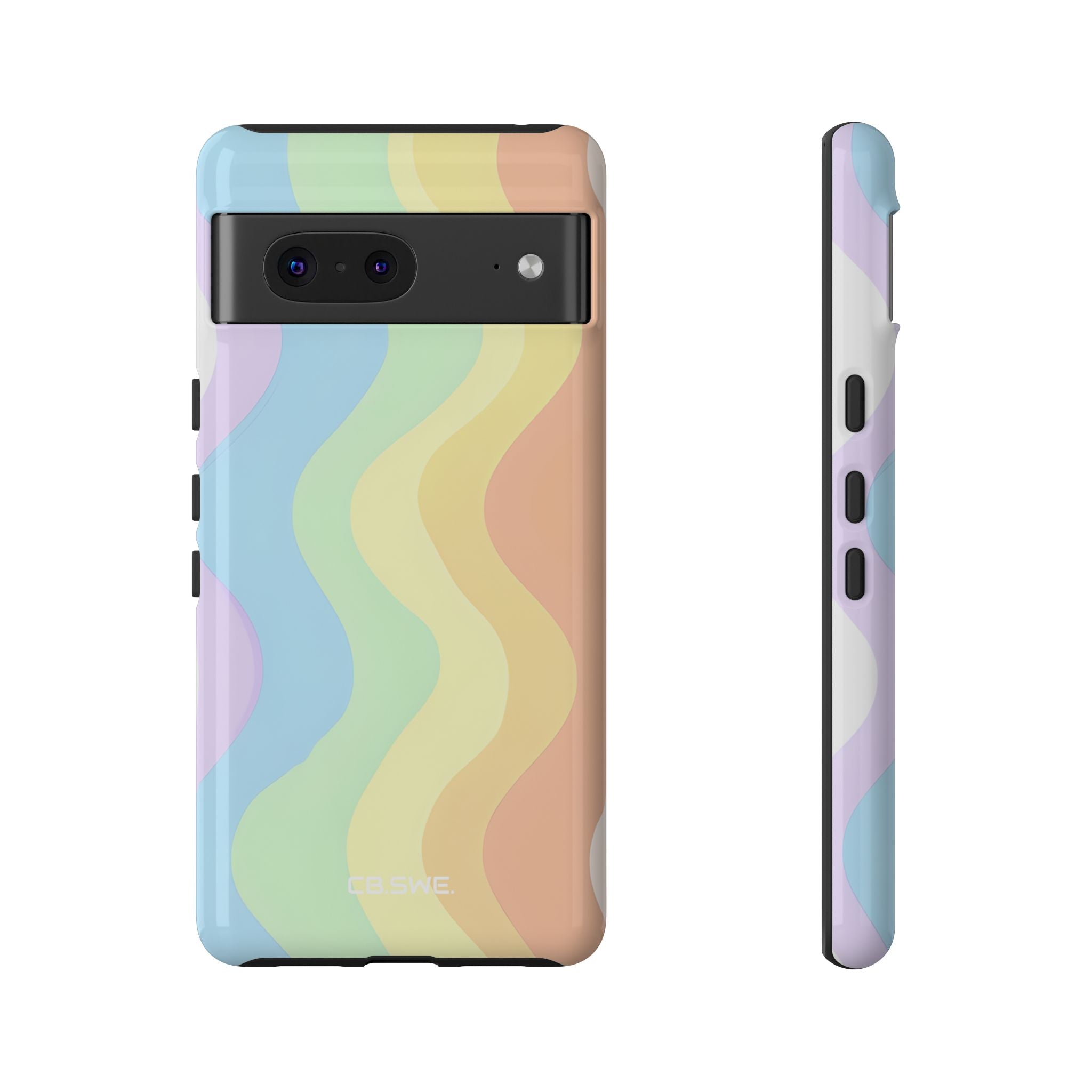 Pastel Wavy Bands Minimalist Google Pixel 7 - Tough