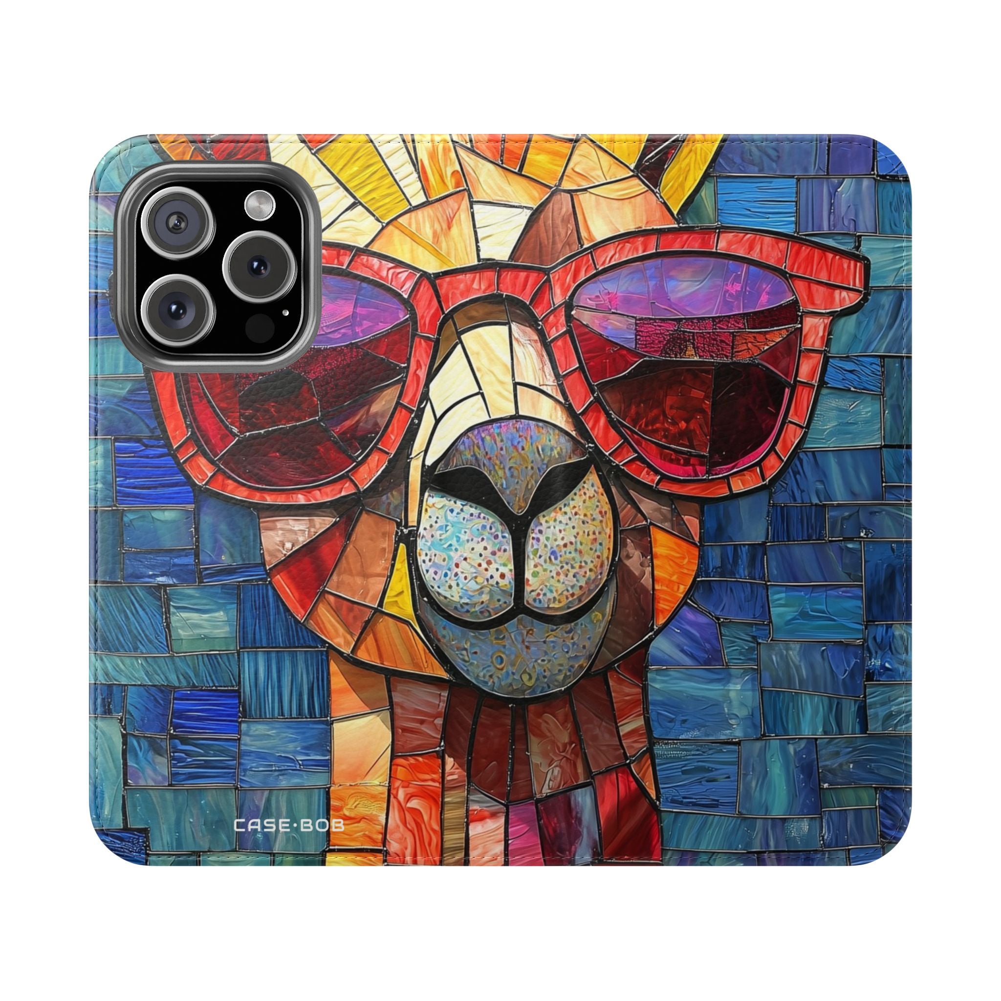 Sunglass Llama Mosaic - iPhone 16 Pro Case - Wallet