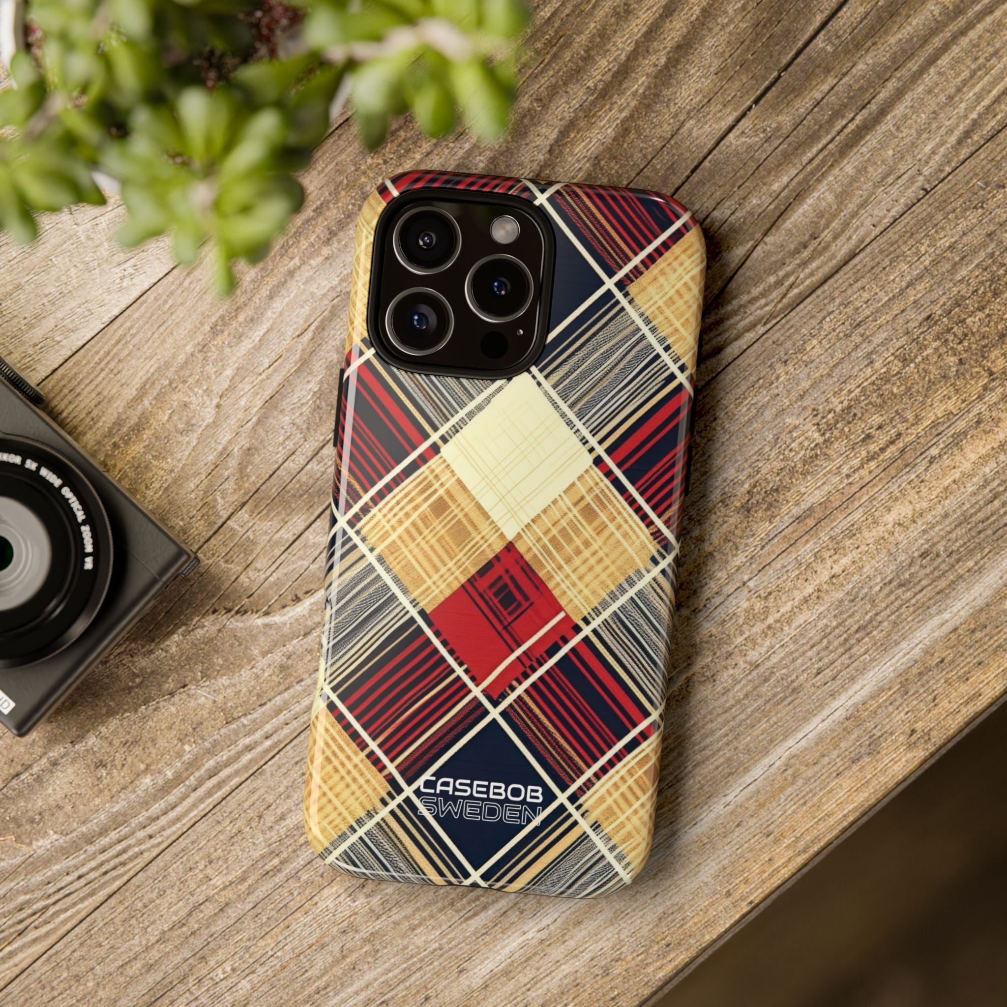 Plaid Diamond Tapestry iPhone 16 - Tough