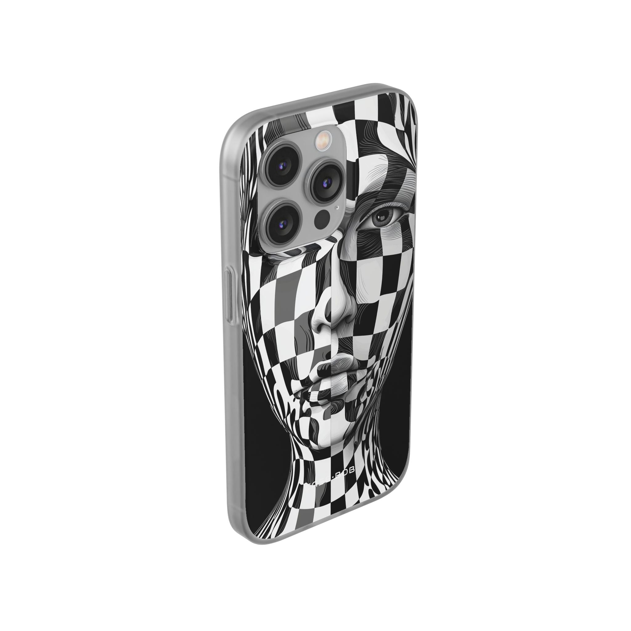 Checkered Face iPhone 14 Pro Case - Soft