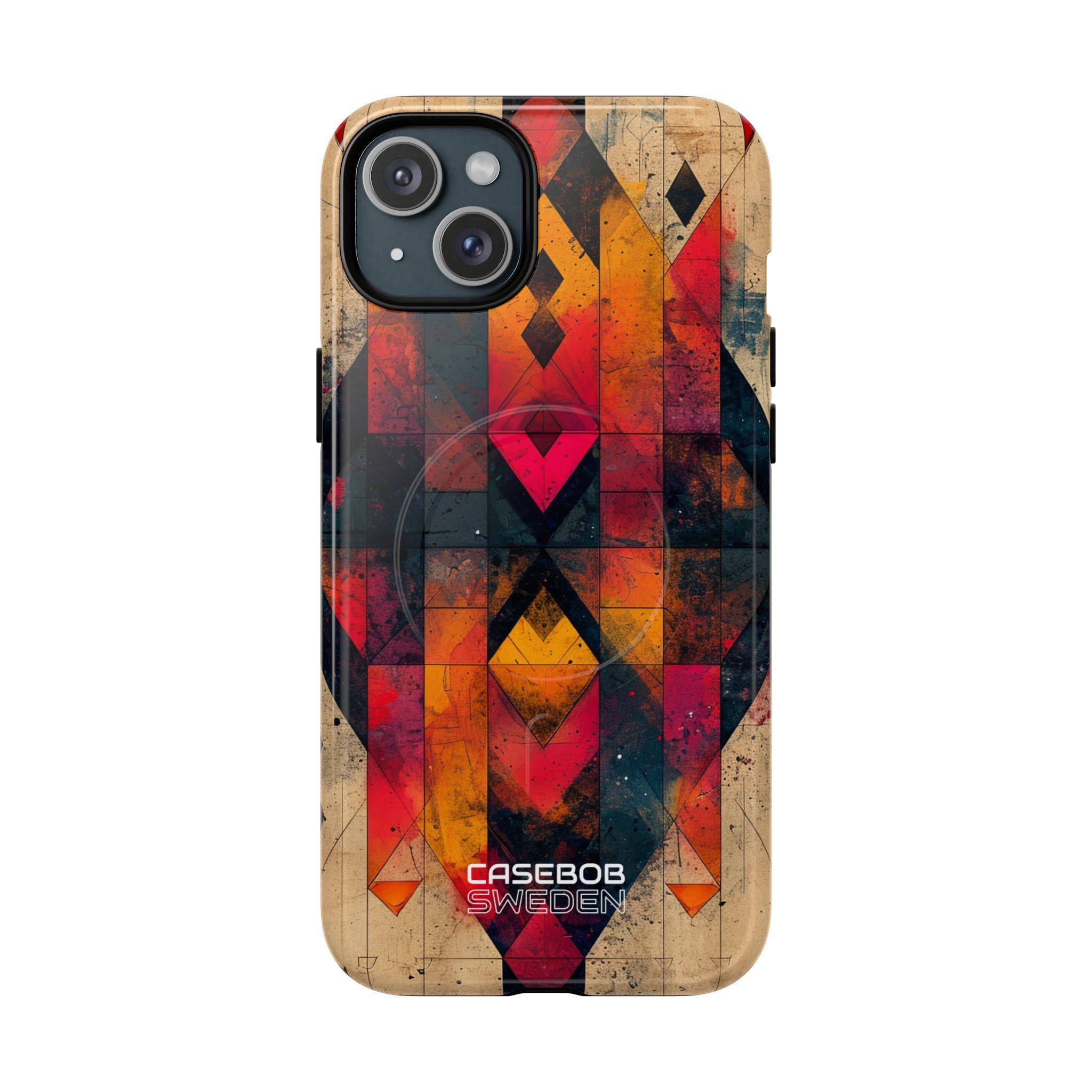 Fiery Symmetry Fusion iPhone 15 - Tough+