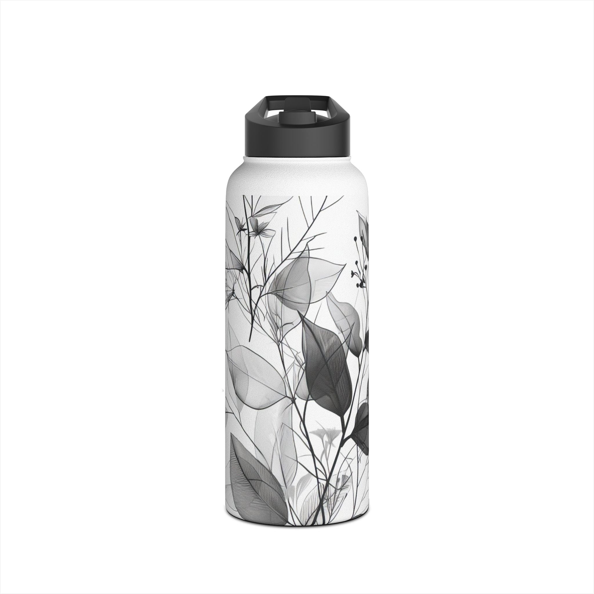 Silver Leaves - Stainless Steel Water Bottle