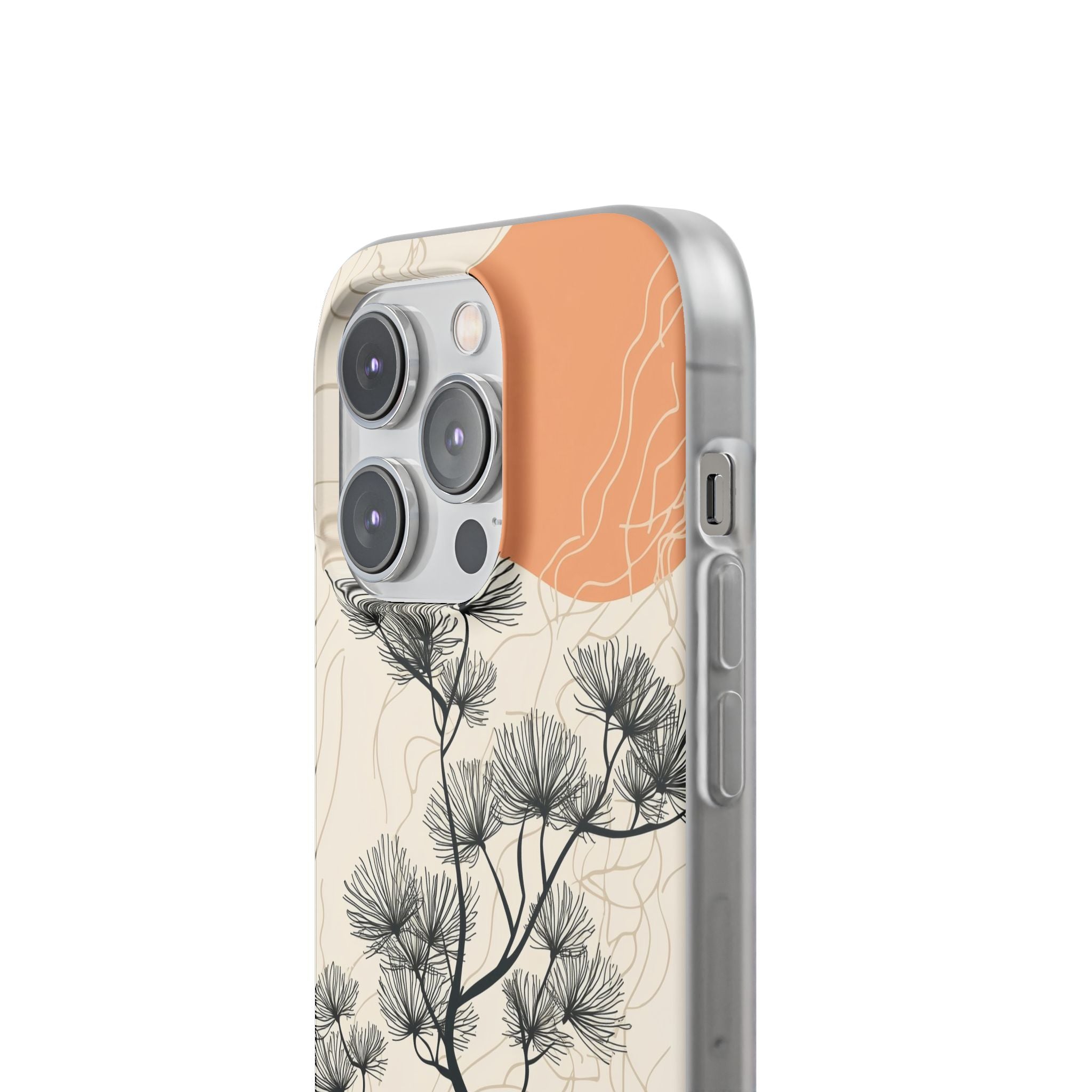 Spiky Tree Sunset iPhone 14 Pro Case - Soft