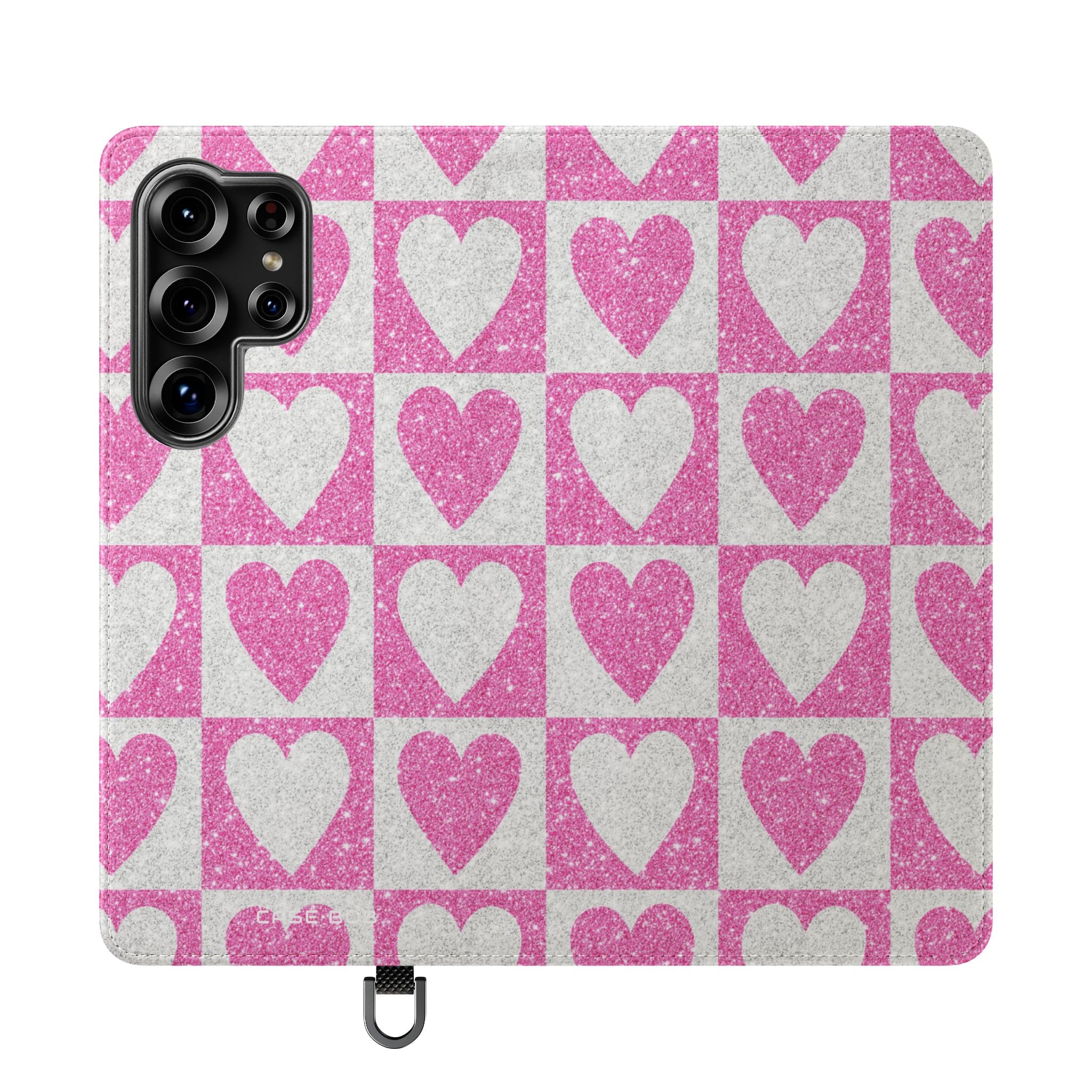 Glitter Heartgrid - Samsung S25 Ultra Case - Wallet