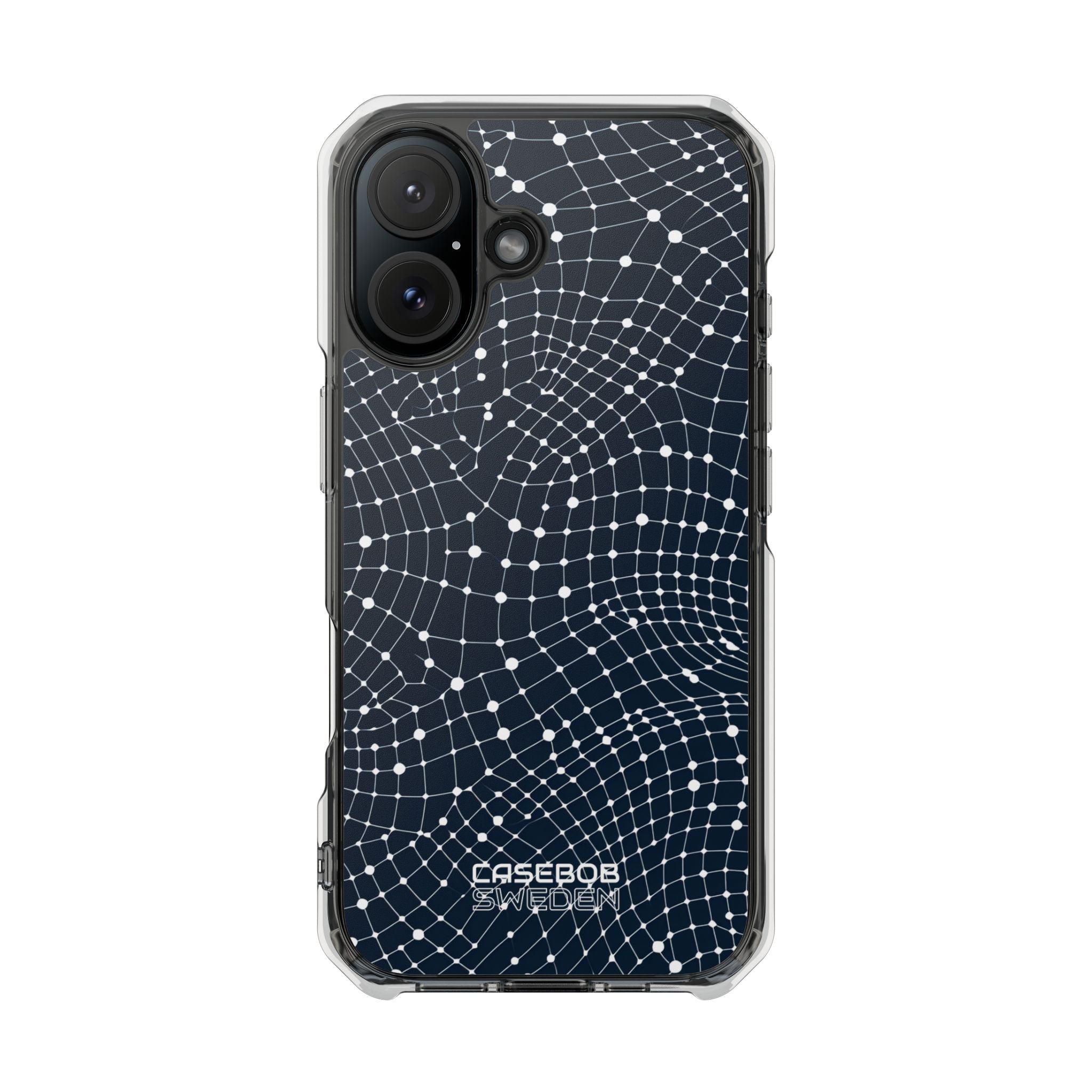 Warped Grid Web iPhone 16 - Impact Clear+