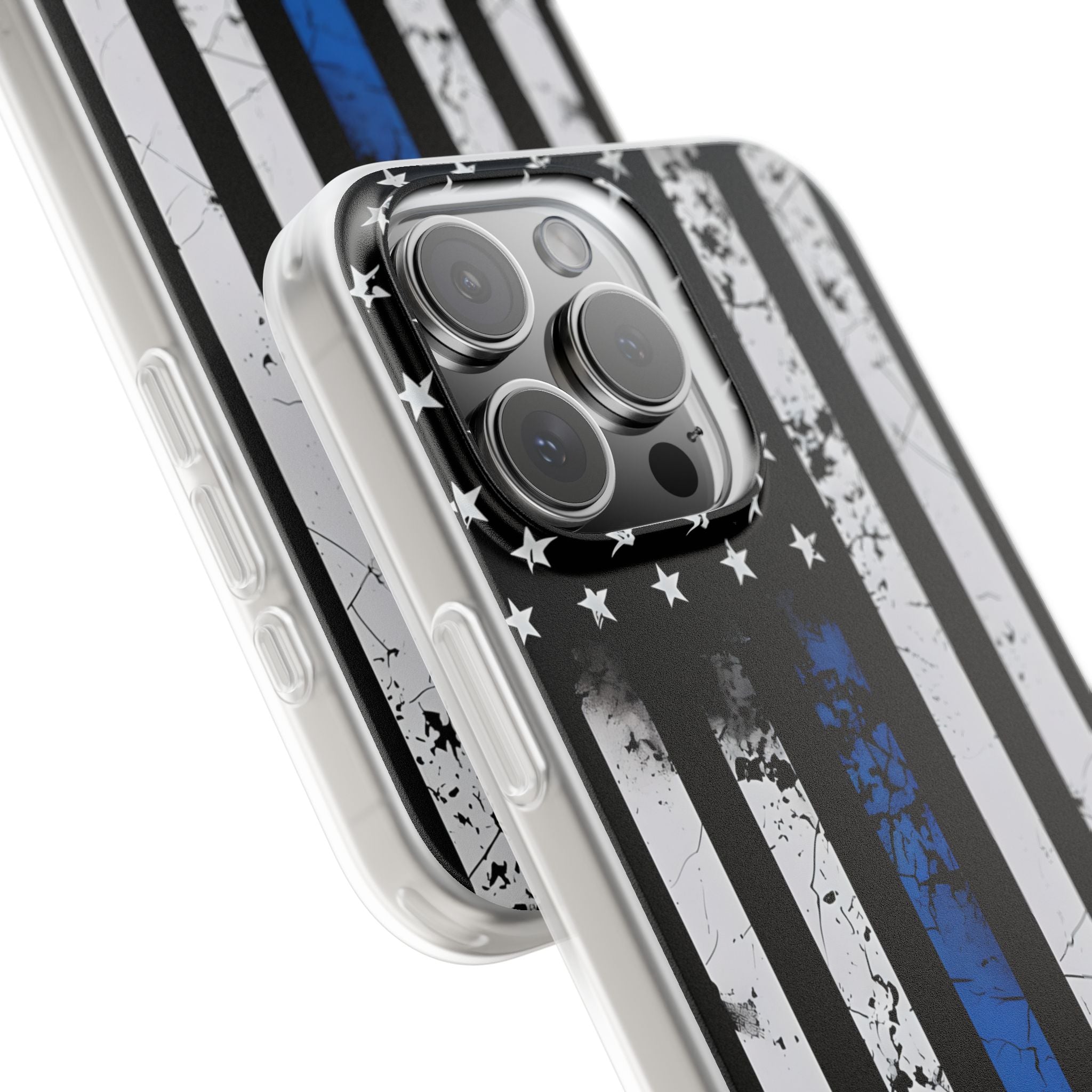 Blue Stripe Flag iPhone 16 Pro Max Case - Soft