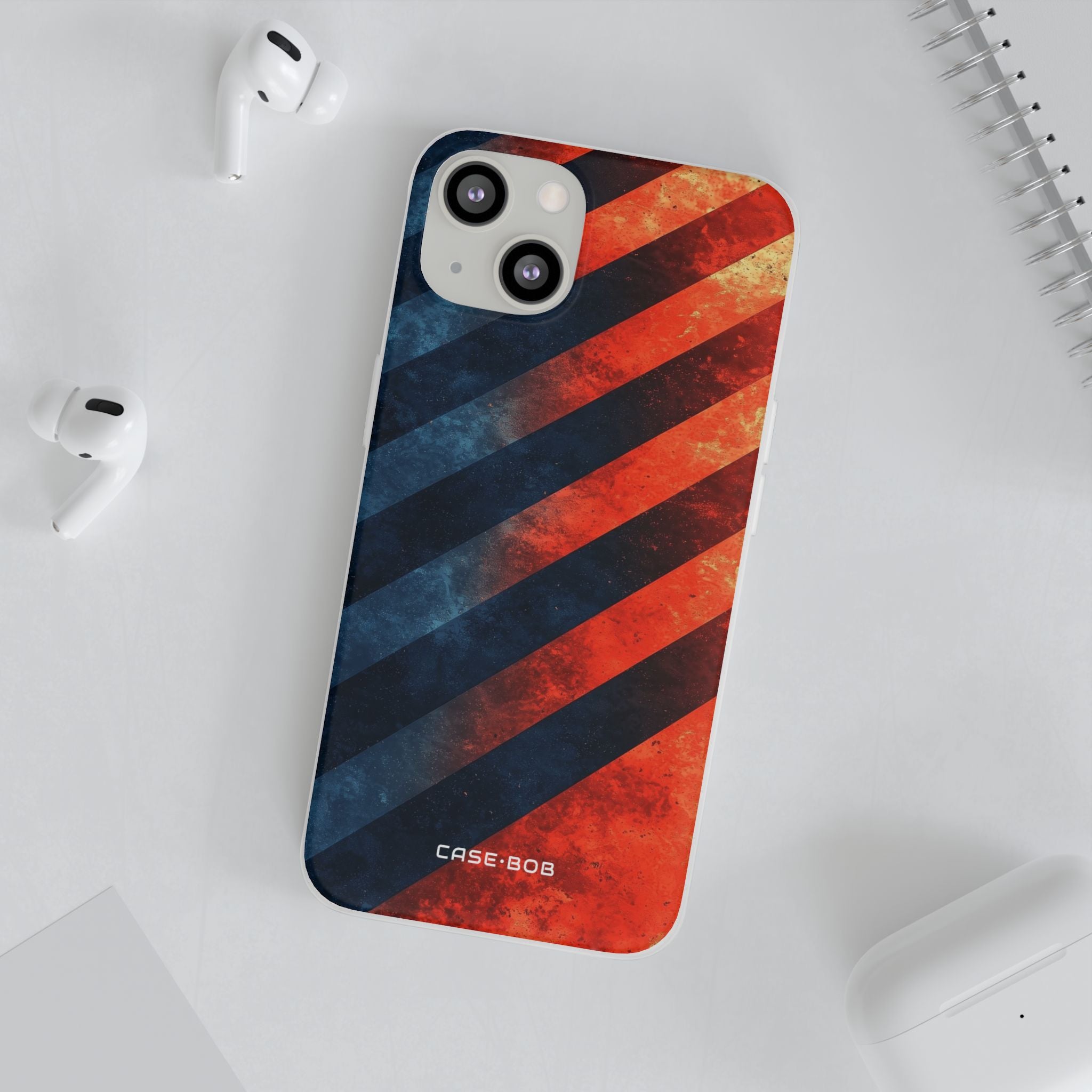 Diagonal Stripes Blaze iPhone 13 - Soft