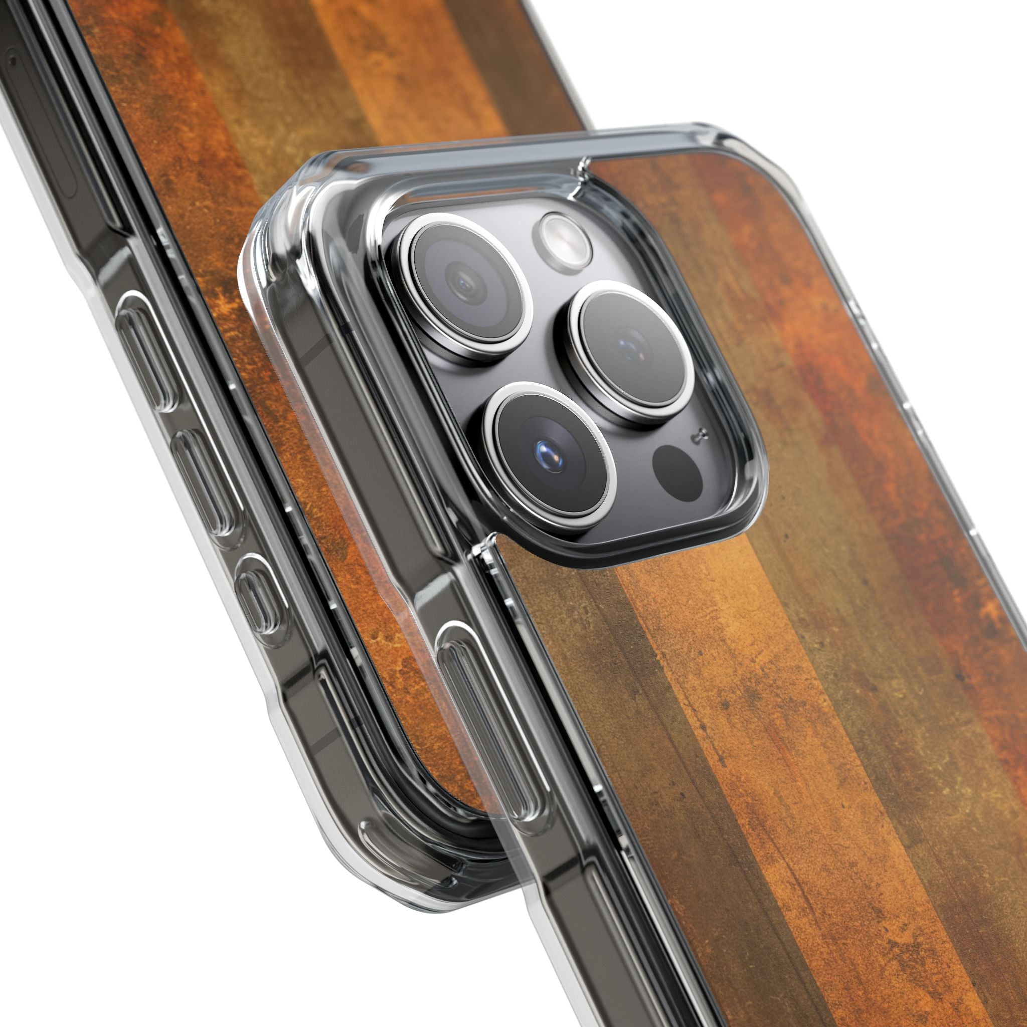 Rustic Striped Texture iPhone 15 - Impact Clear+