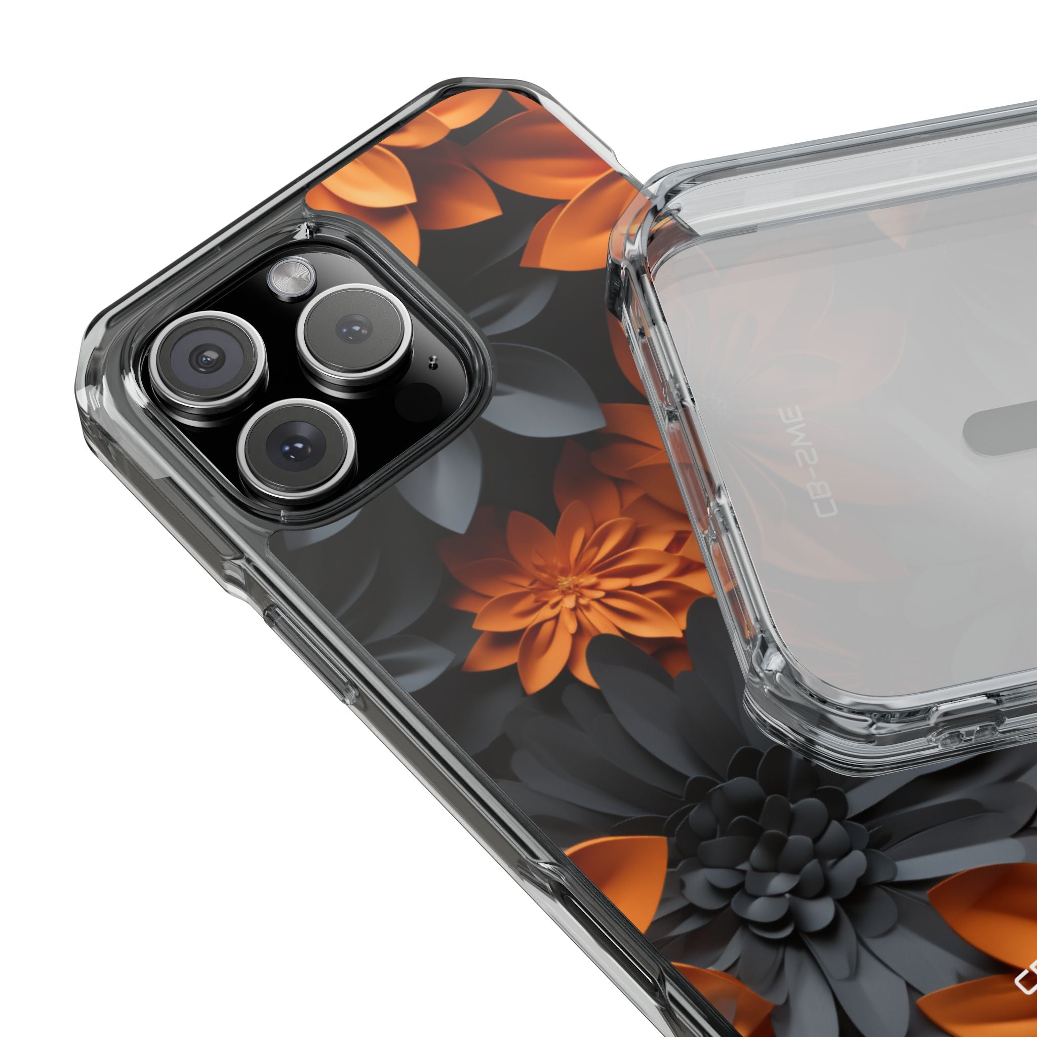 Graphical Orange Florals iPhone Case - Impact