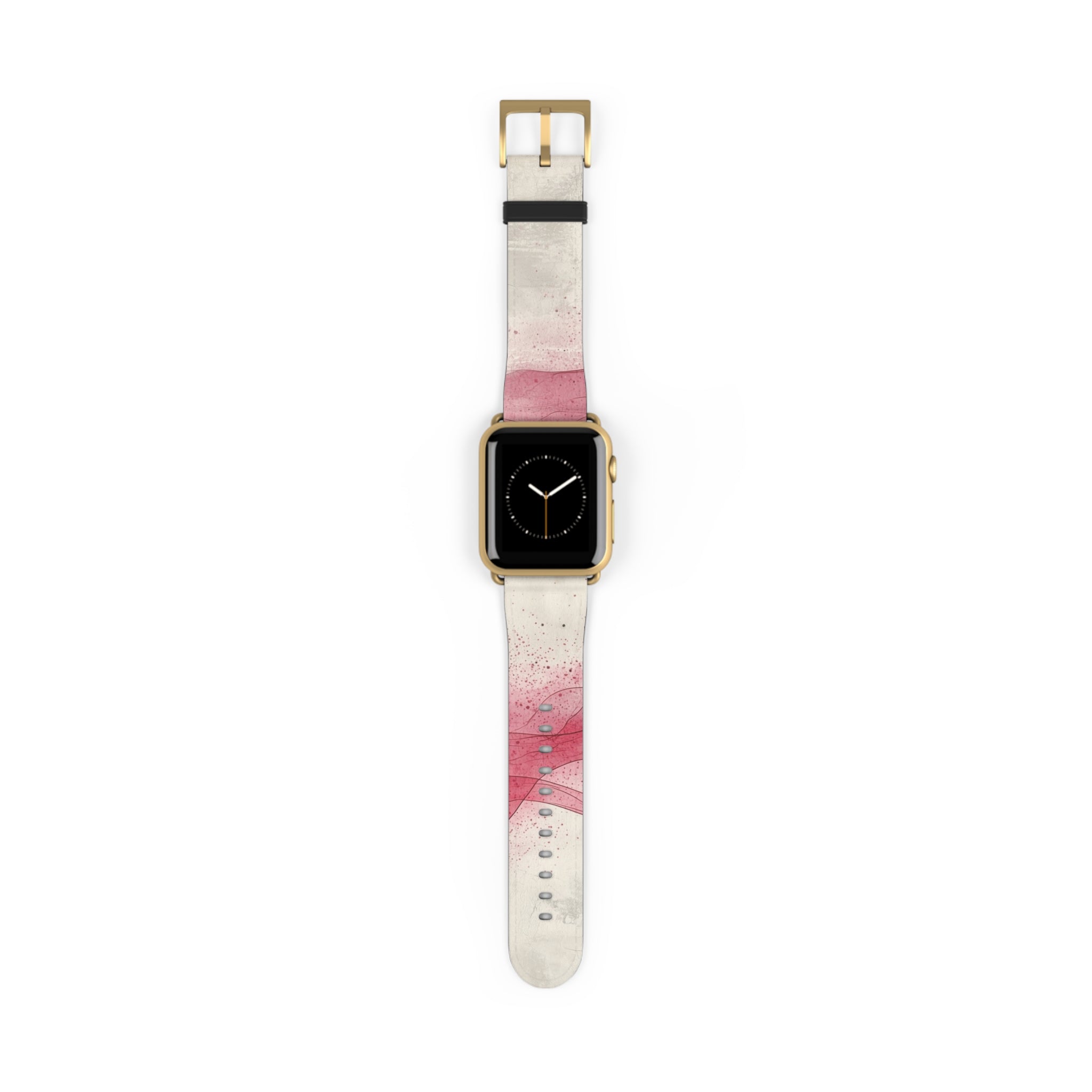 Crimson Ribbon Waves - Watch Band