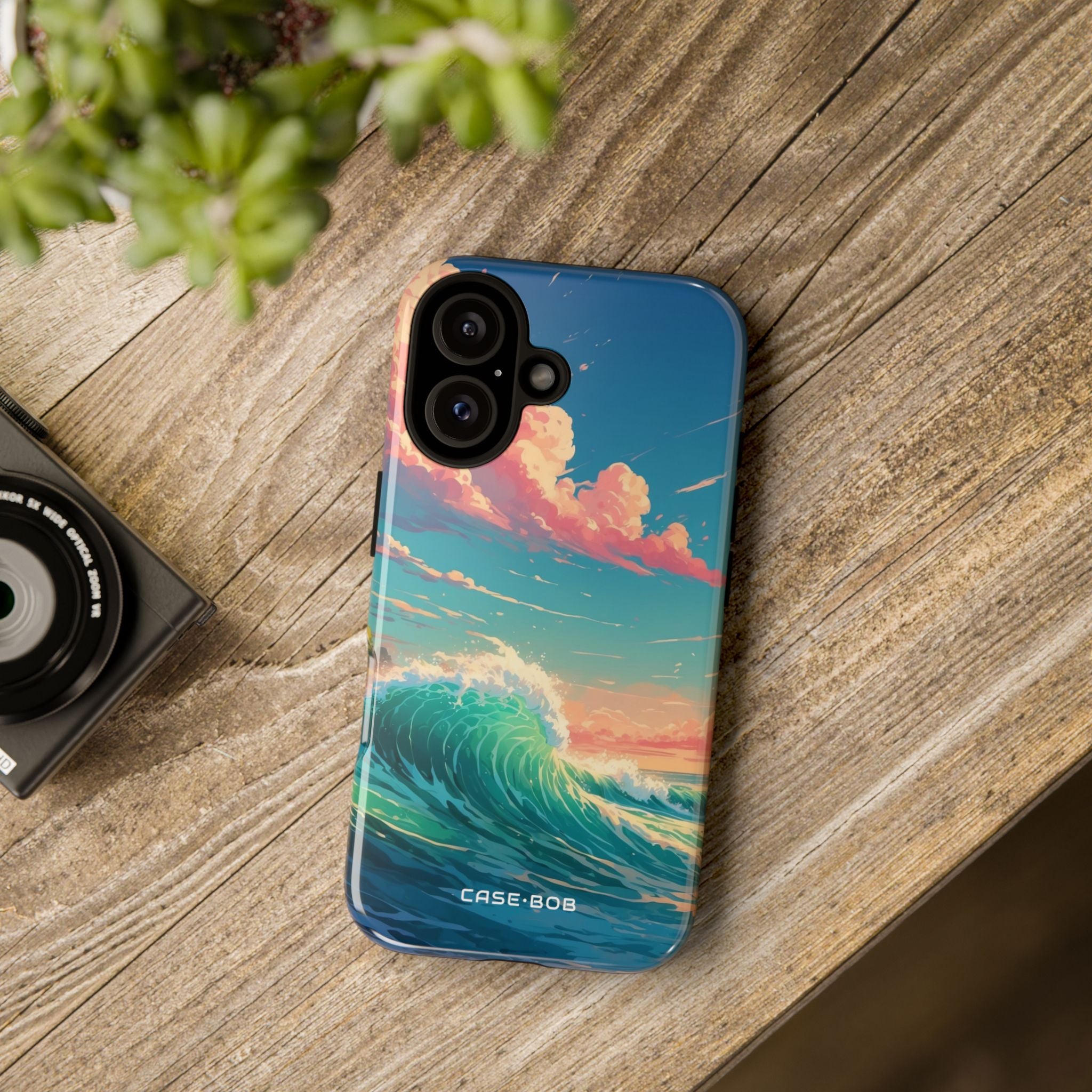 Turquoise Curl iPhone 16 Plus Case - Tough