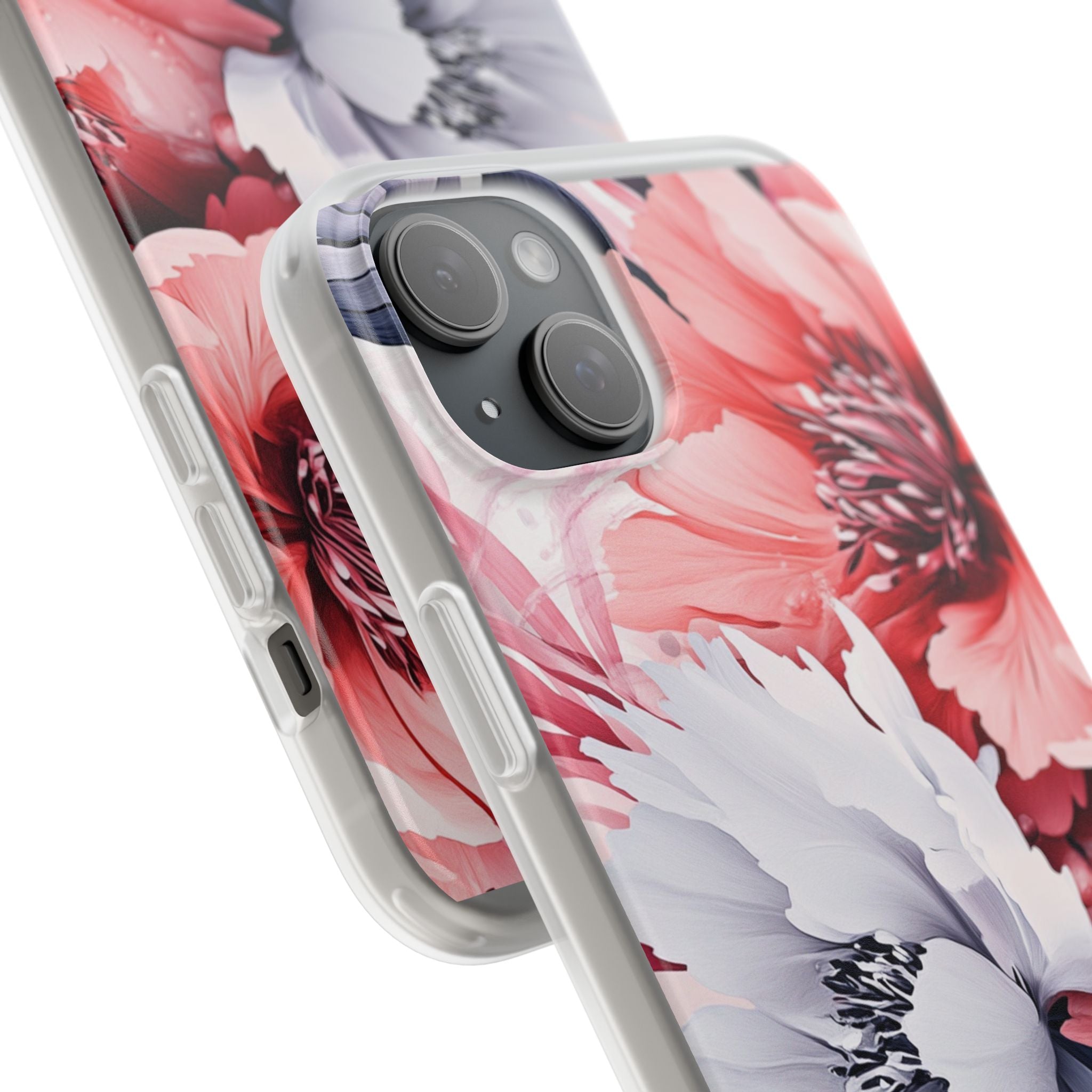 Coral Bloom iPhone 15 Plus Case - Soft