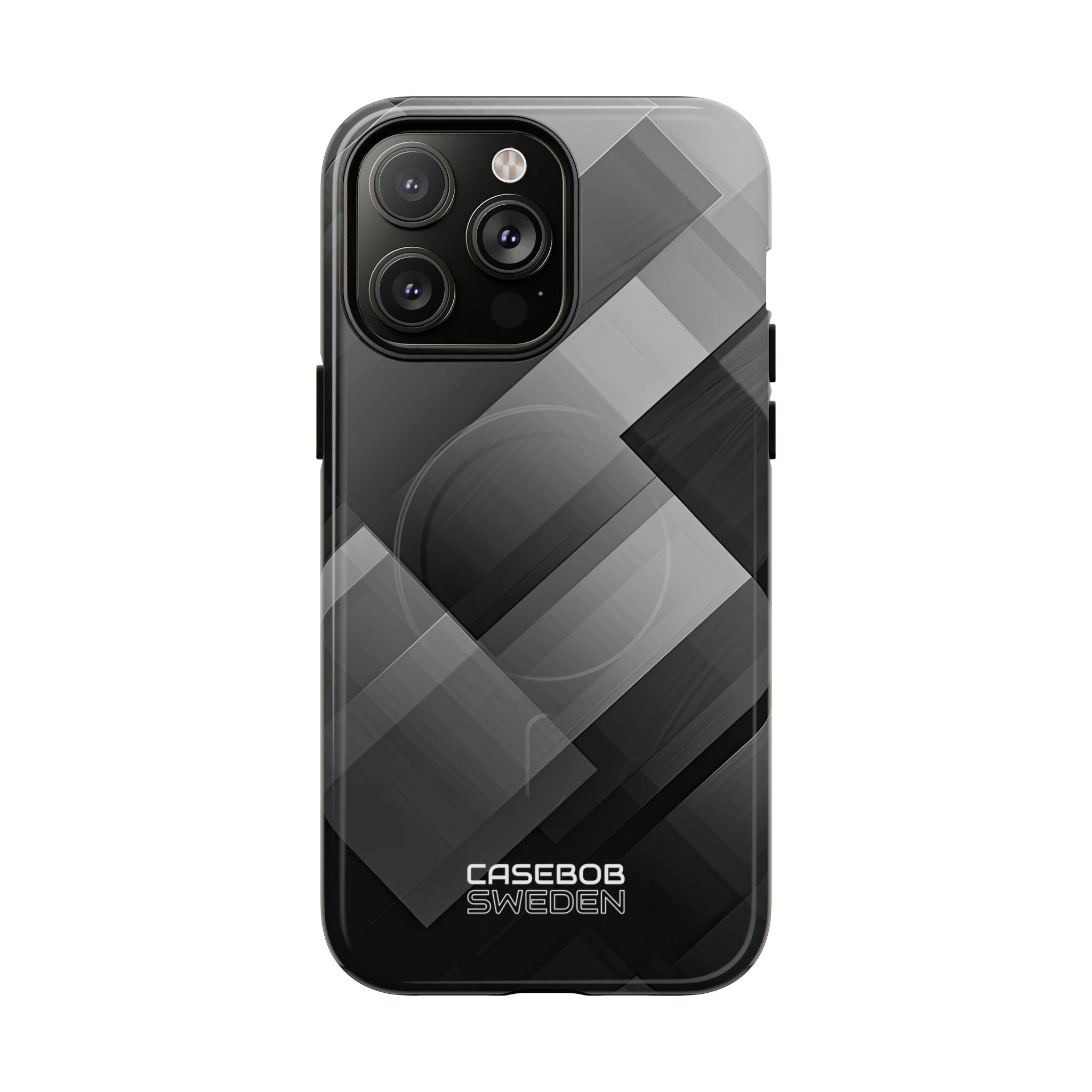 Grayscale Geometric Layers iPhone 14 - Tough+