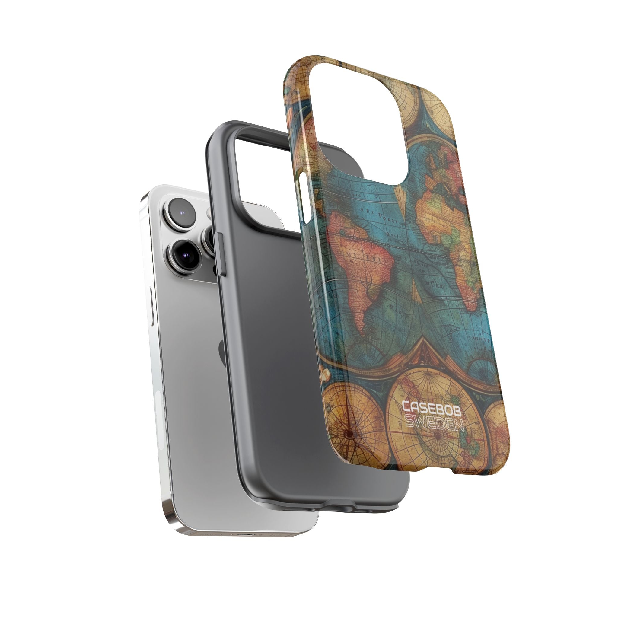Vintage verdenskort iPhone 14 - Tough