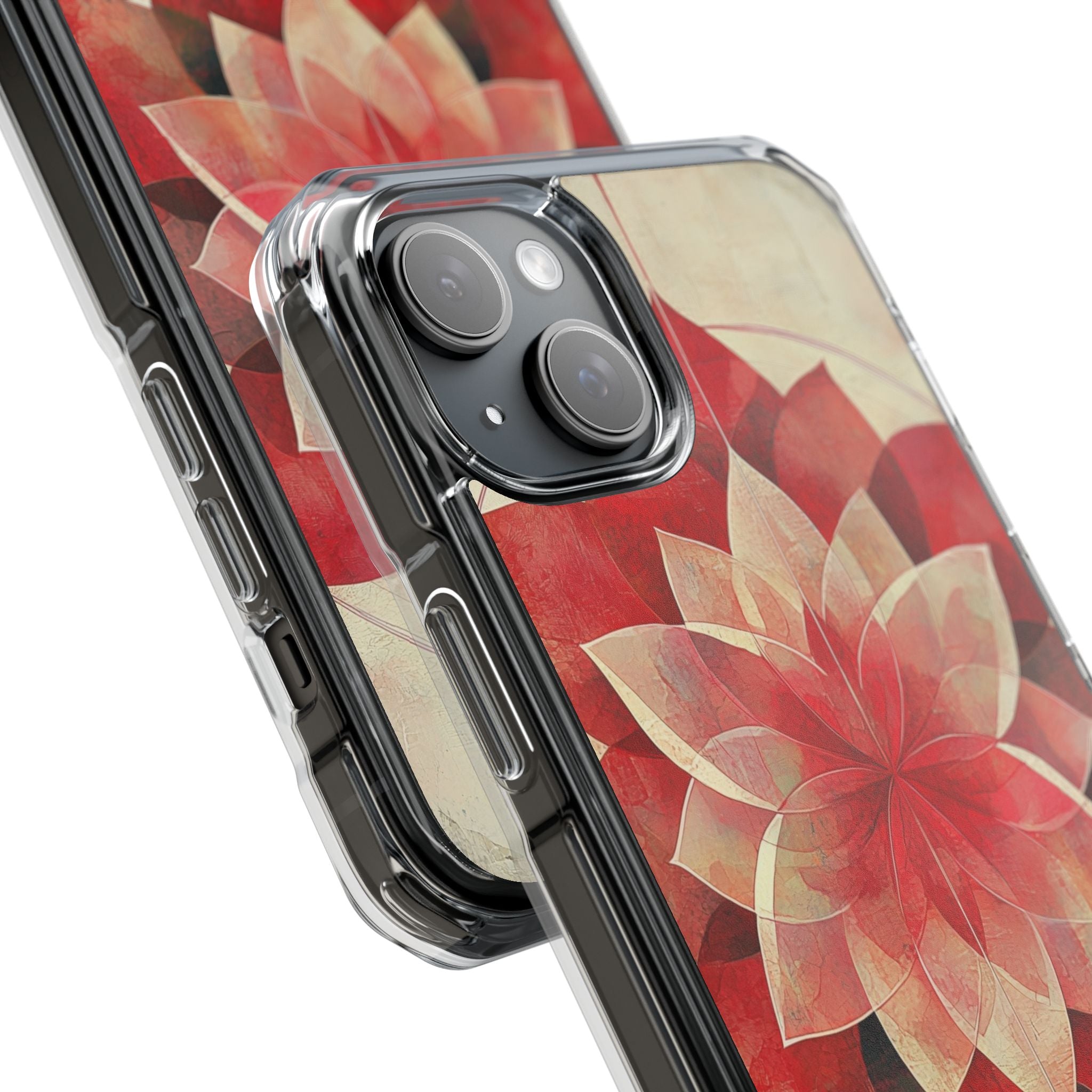 Crimson Bloom iPhone 15 Plus Case - Impact