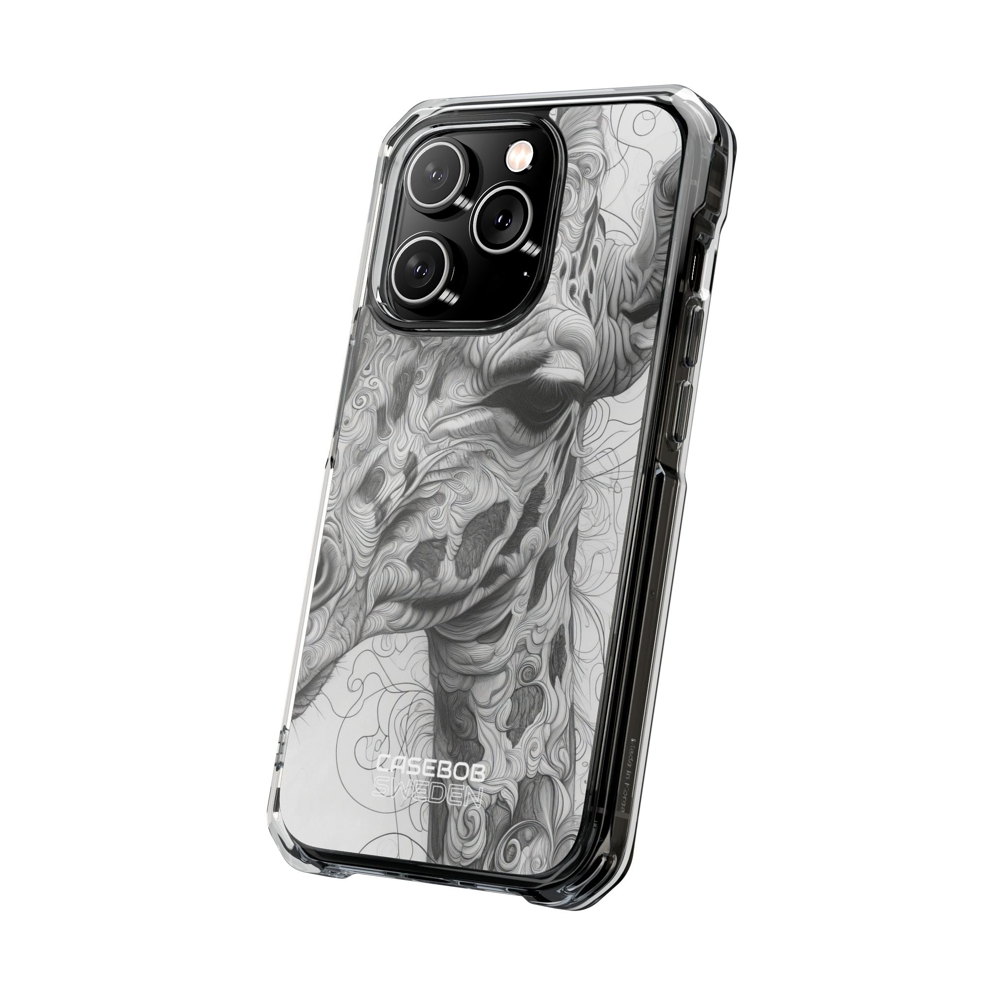 Swirling Giraffe Art iPhone 14 - Impact Clear+