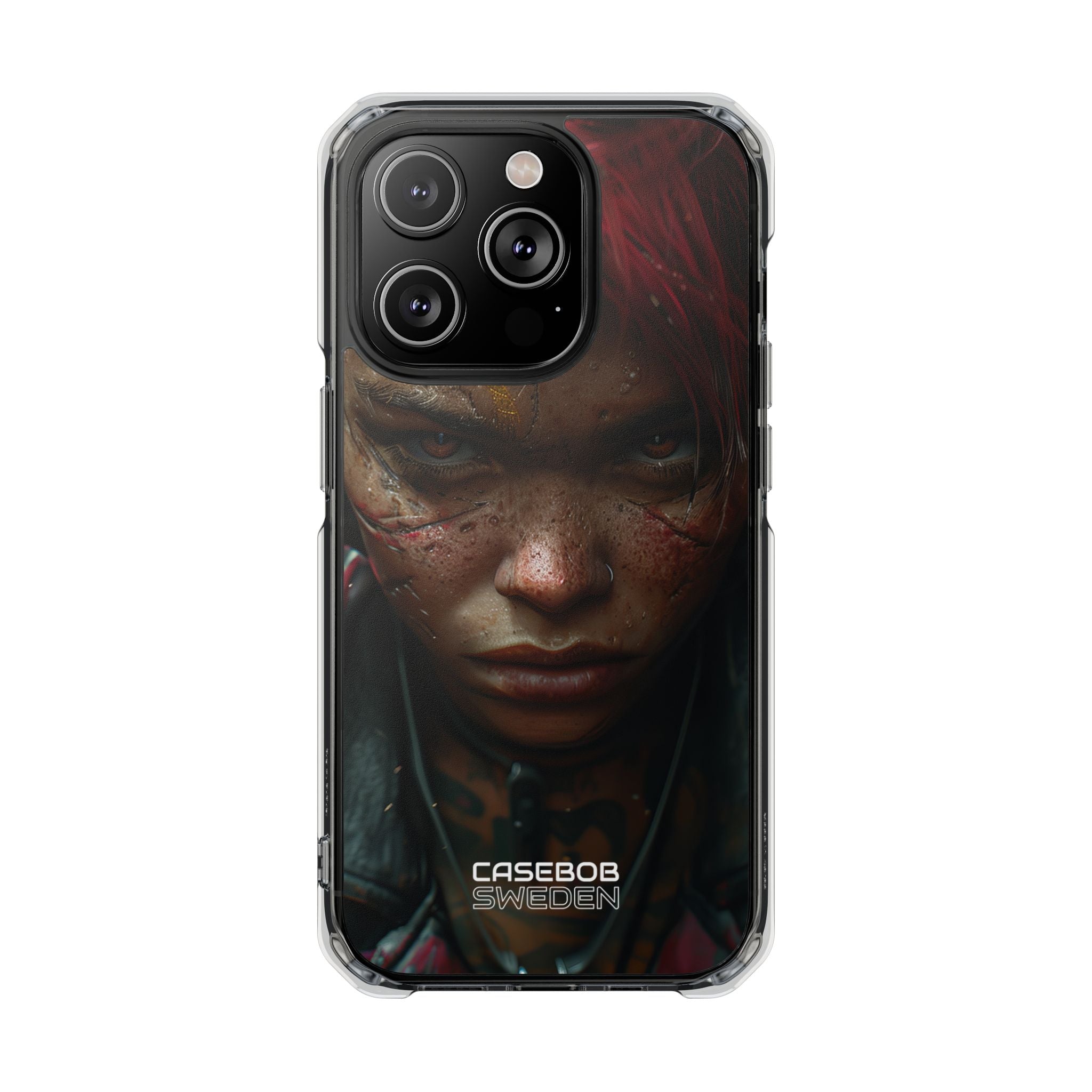 Cyberpunk Rebel Portrait iPhone 14 - Impact Clear+