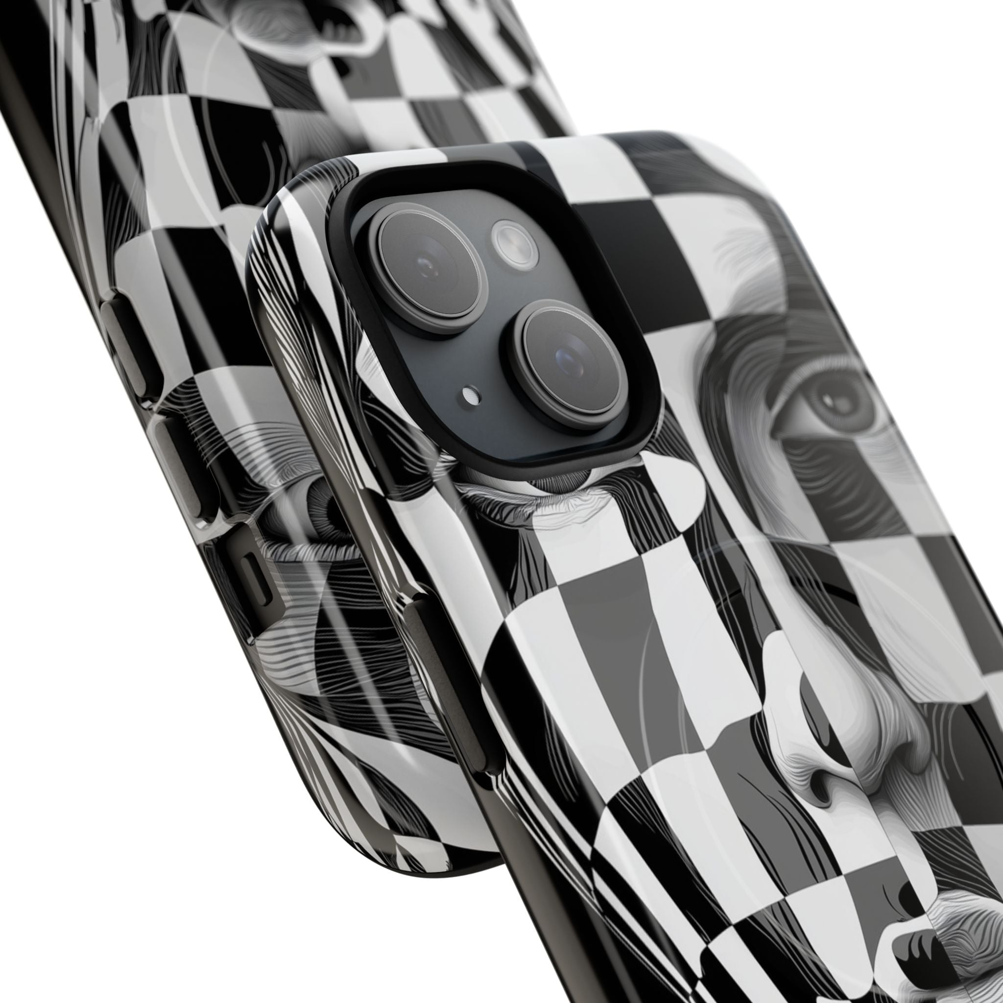 Checkered Face iPhone 15 Case - Tough+