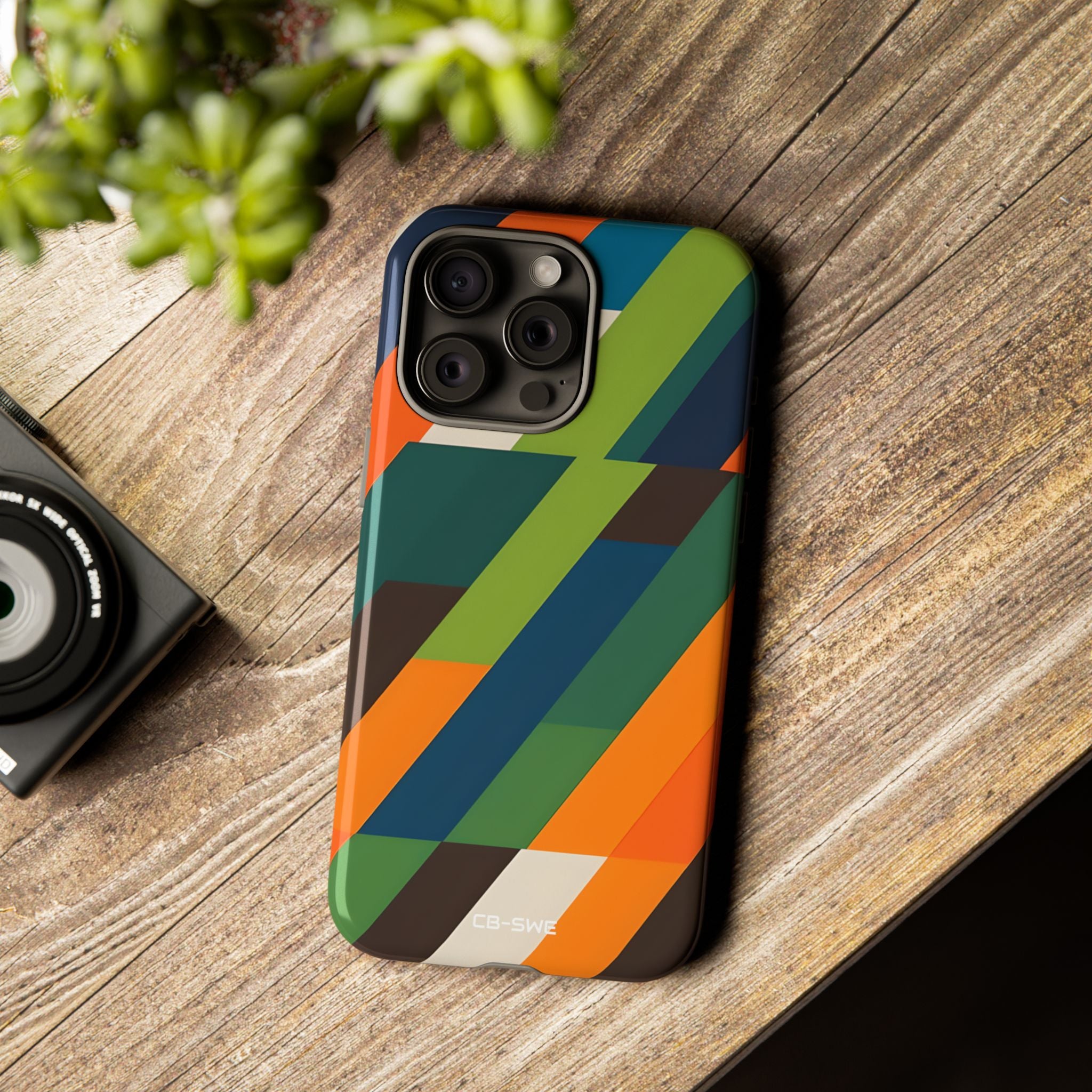 Geometric Color Intersection - iPhone Case