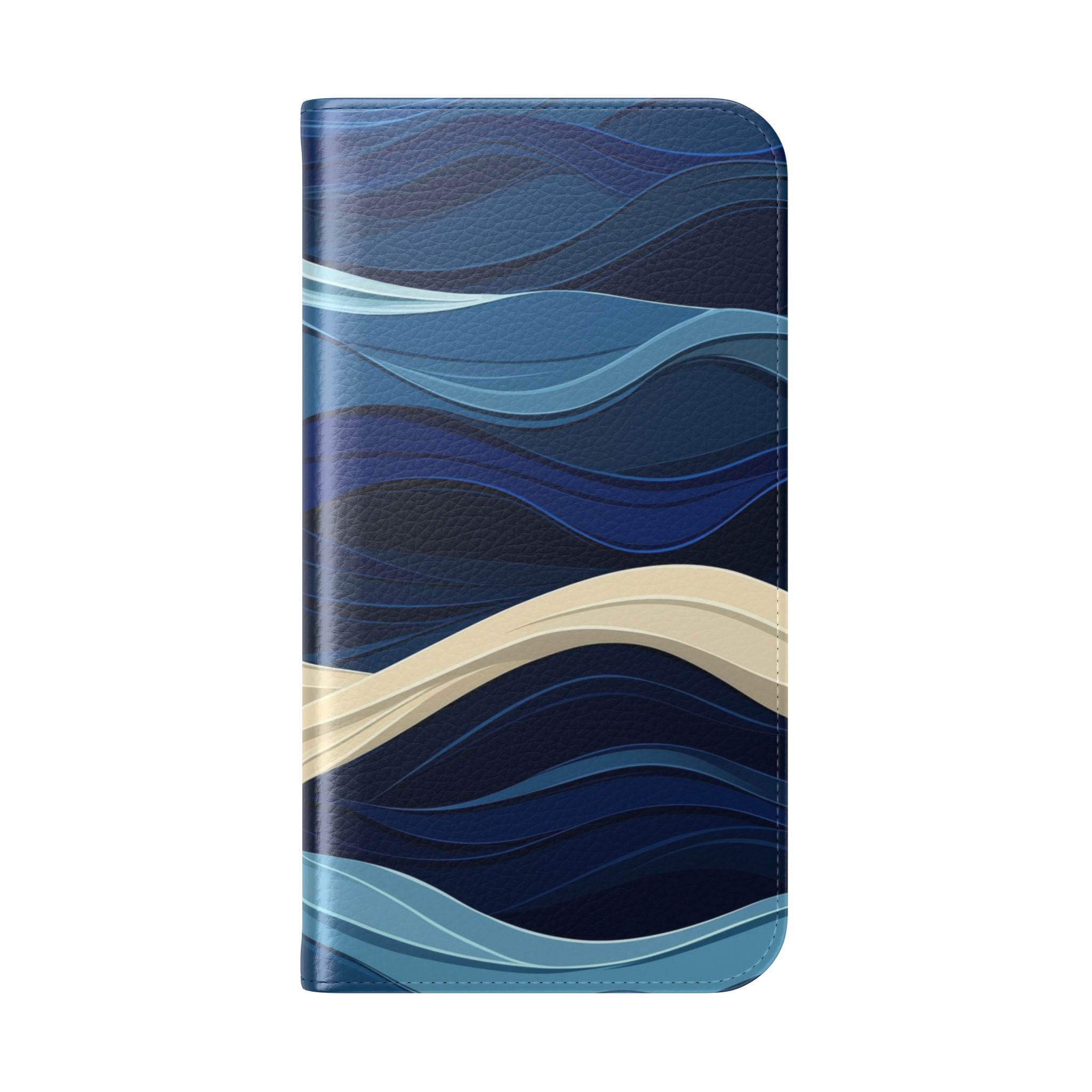 Blue Wave Flow - iPhone 16 Case - Wallet