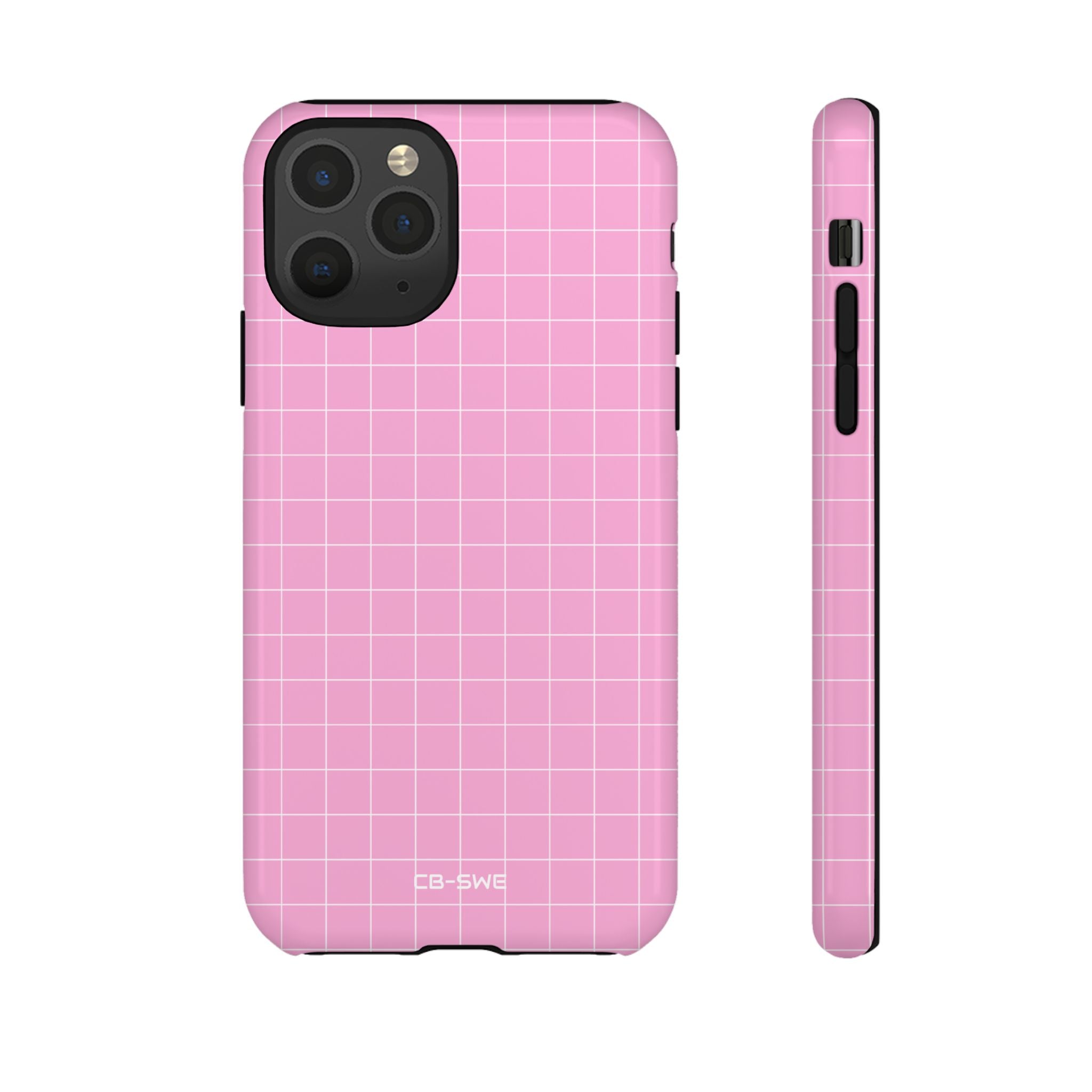Pink Squares Align - iPhone Case