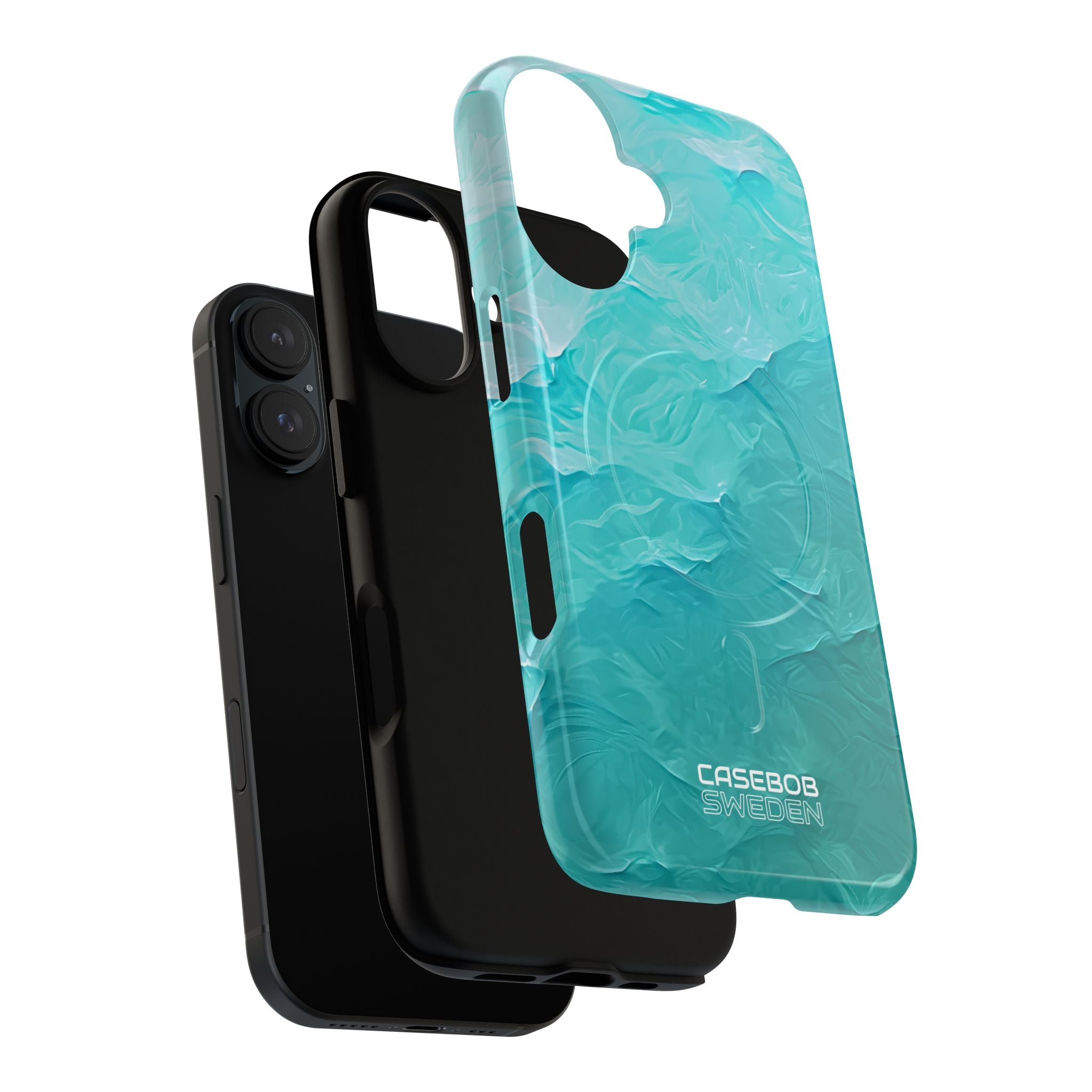 Soothing Aqua Currents iPhone 16 - Tough+
