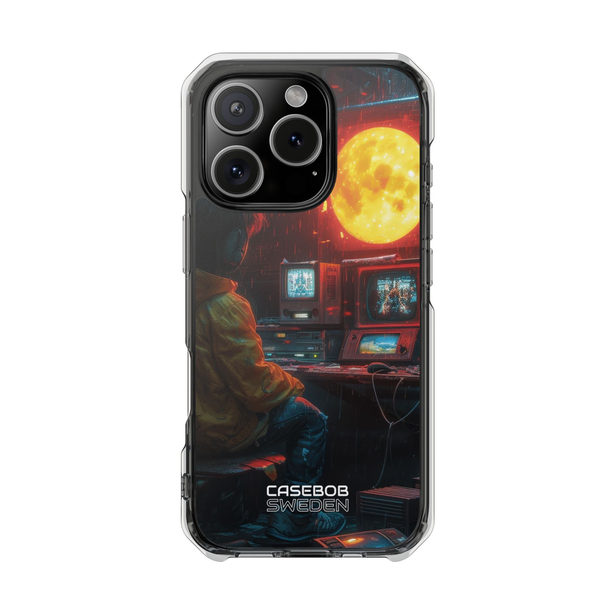 Cyberpunk Rain Room iPhone 16 - Impact Clear+