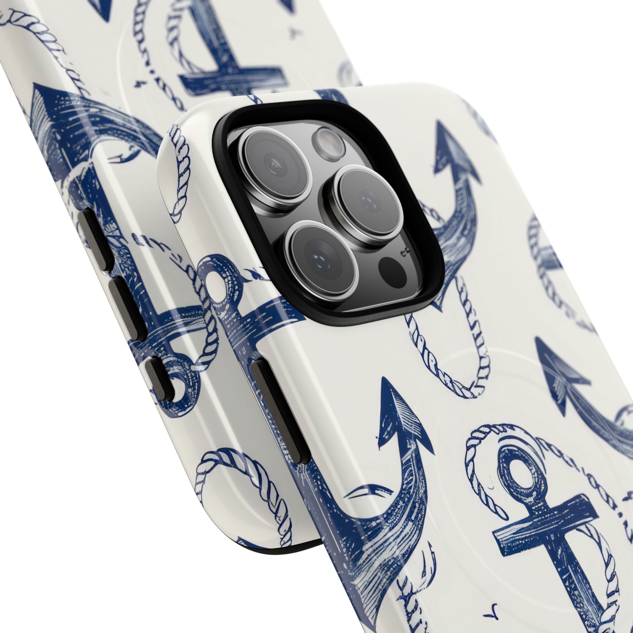 Navy Anchor Tapestry iPhone 16 - Tough+