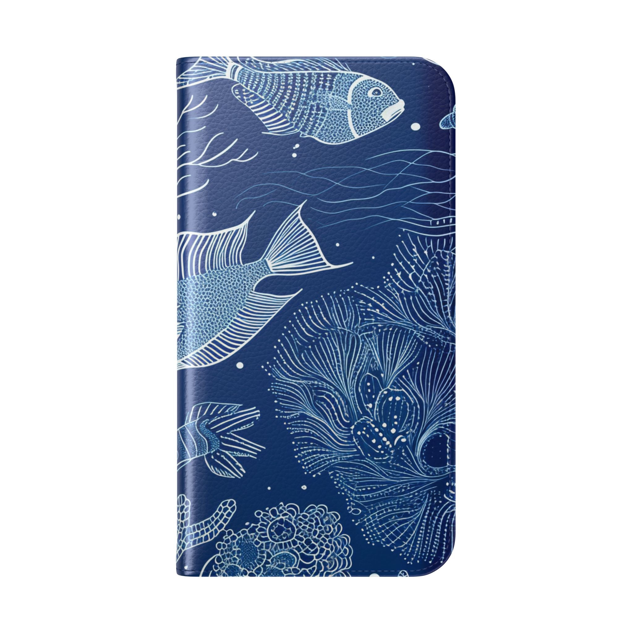 Blue Scale Reef - iPhone 15 Pro Max Case - Wallet