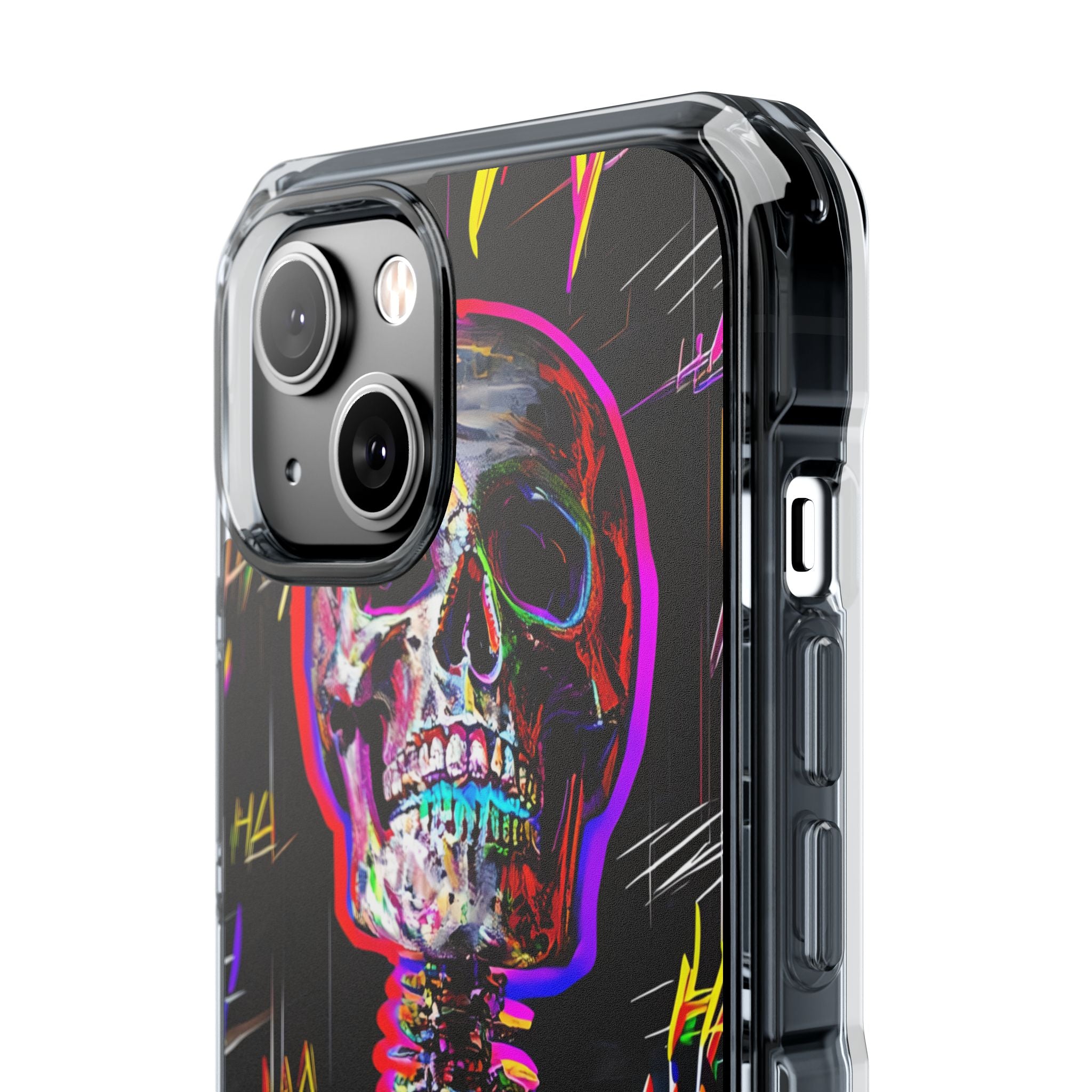 Neon Skeleton Laugh iPhone 14 Case - Impact
