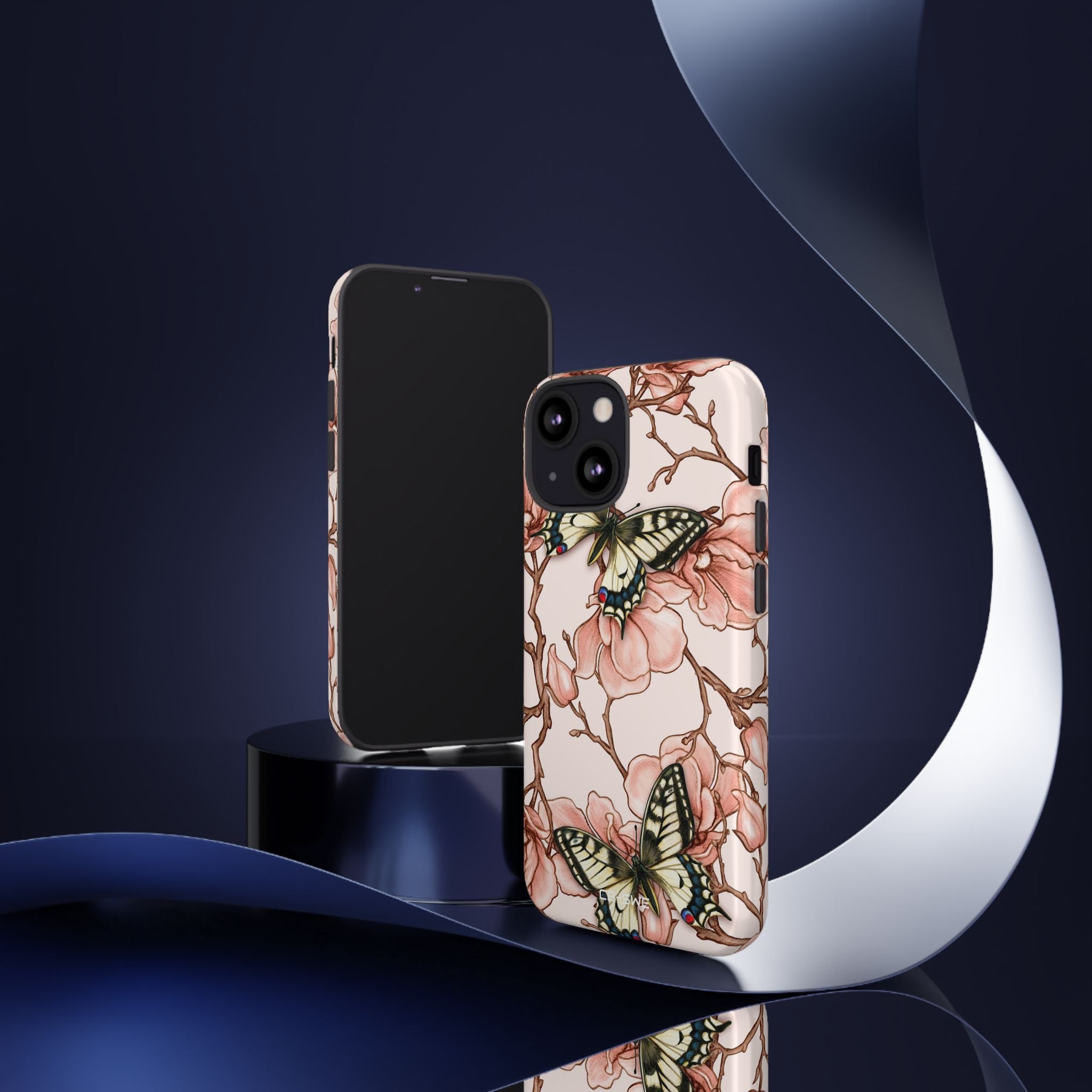 Butterflies and Magnolias Harmony - iPhone Case