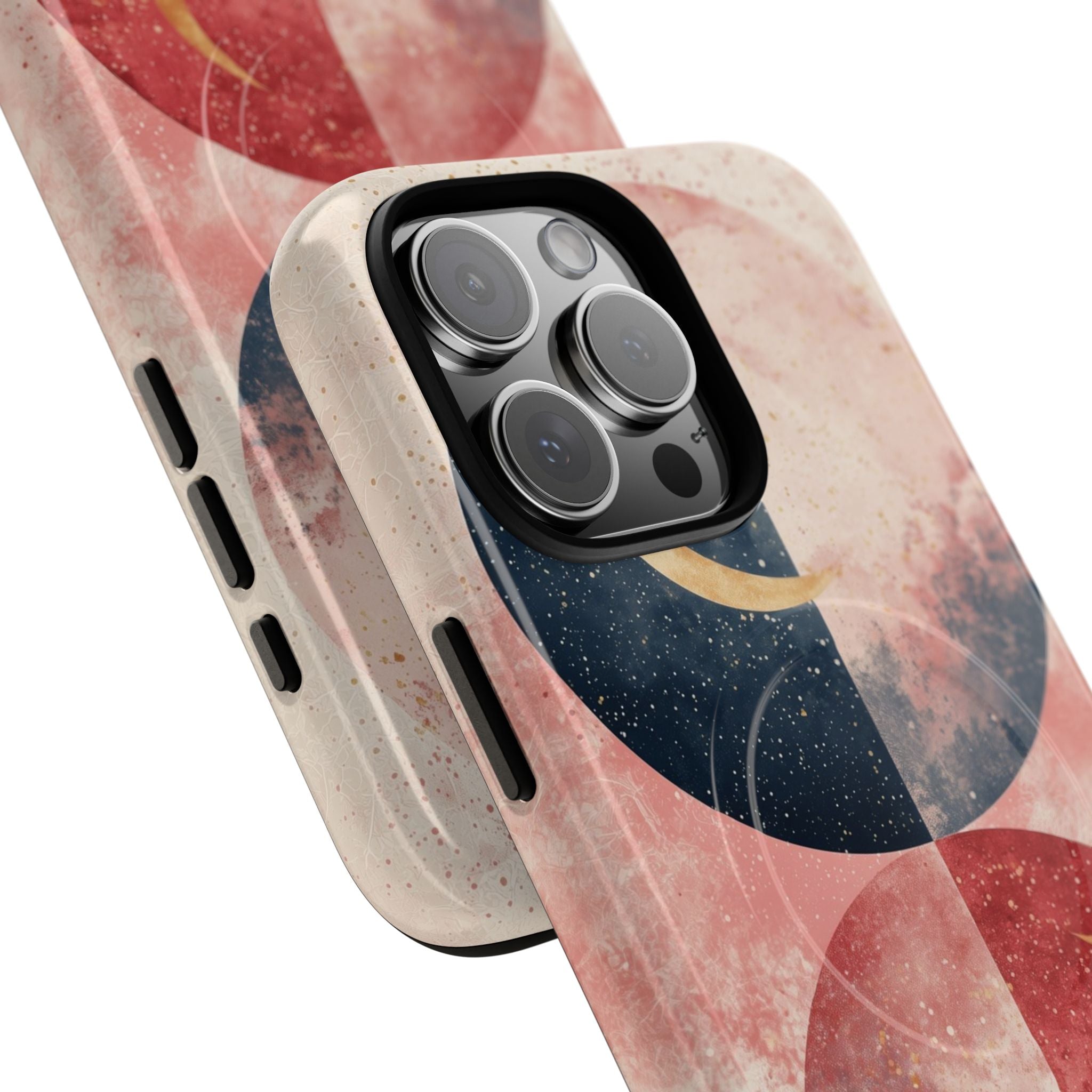 Golden Crescent Circles iPhone 16 Pro Max Case - Tough+