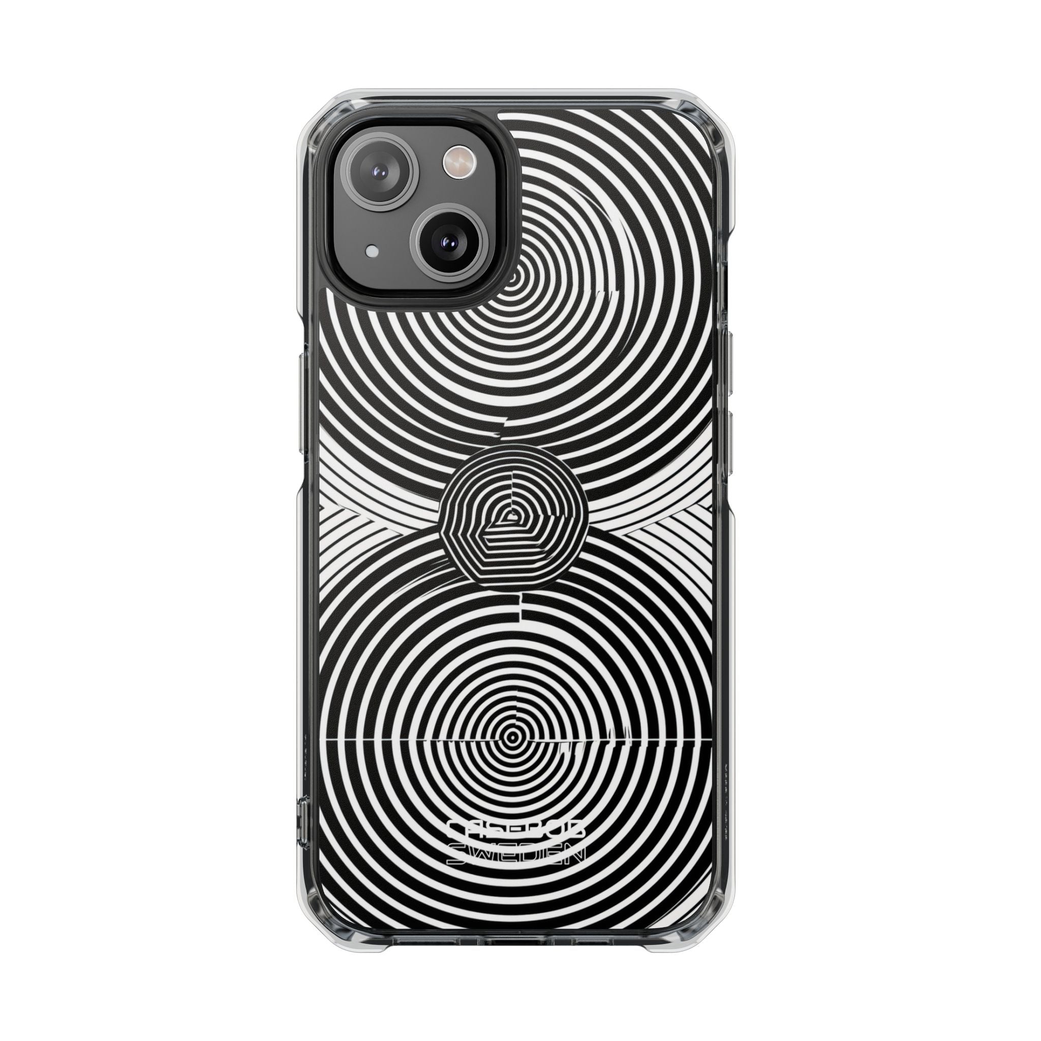 Monochrome Spiral Motion iPhone 14 - Impact Clear+