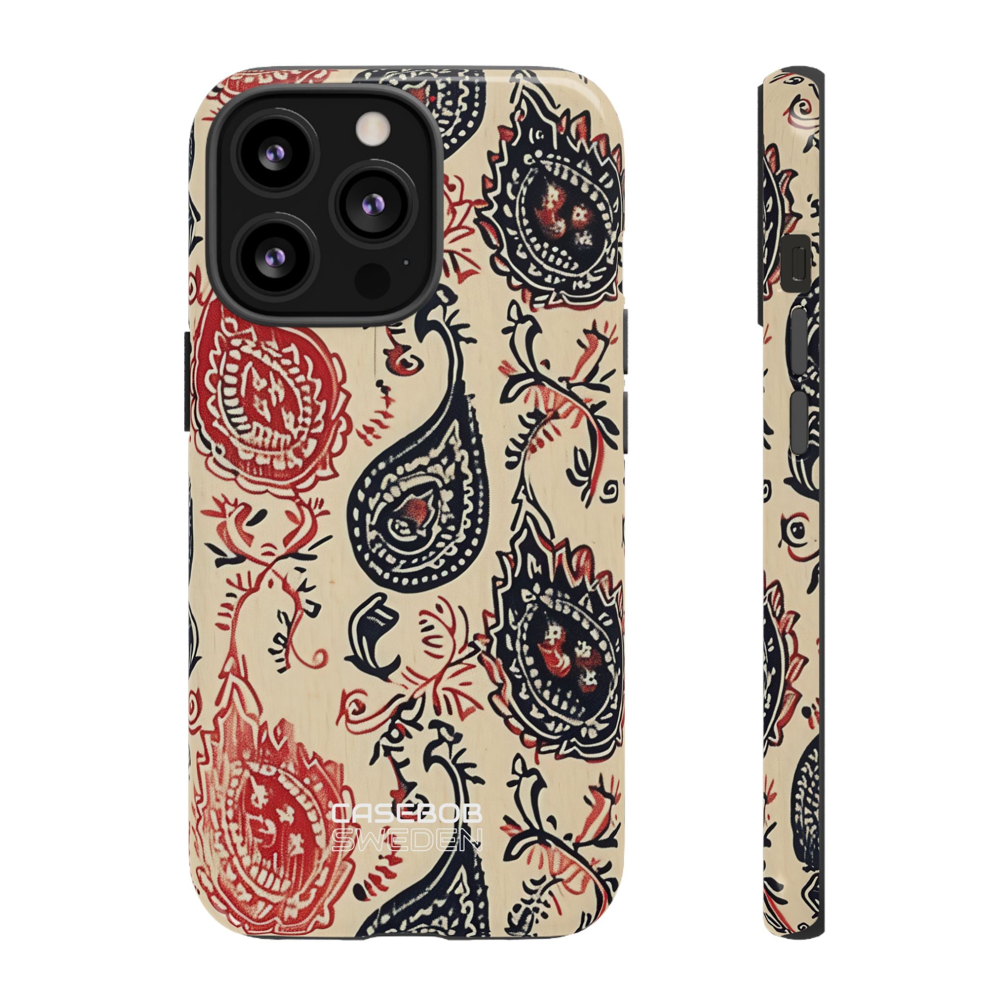 Navy Paisley Swirl iPhone 13 - Tough