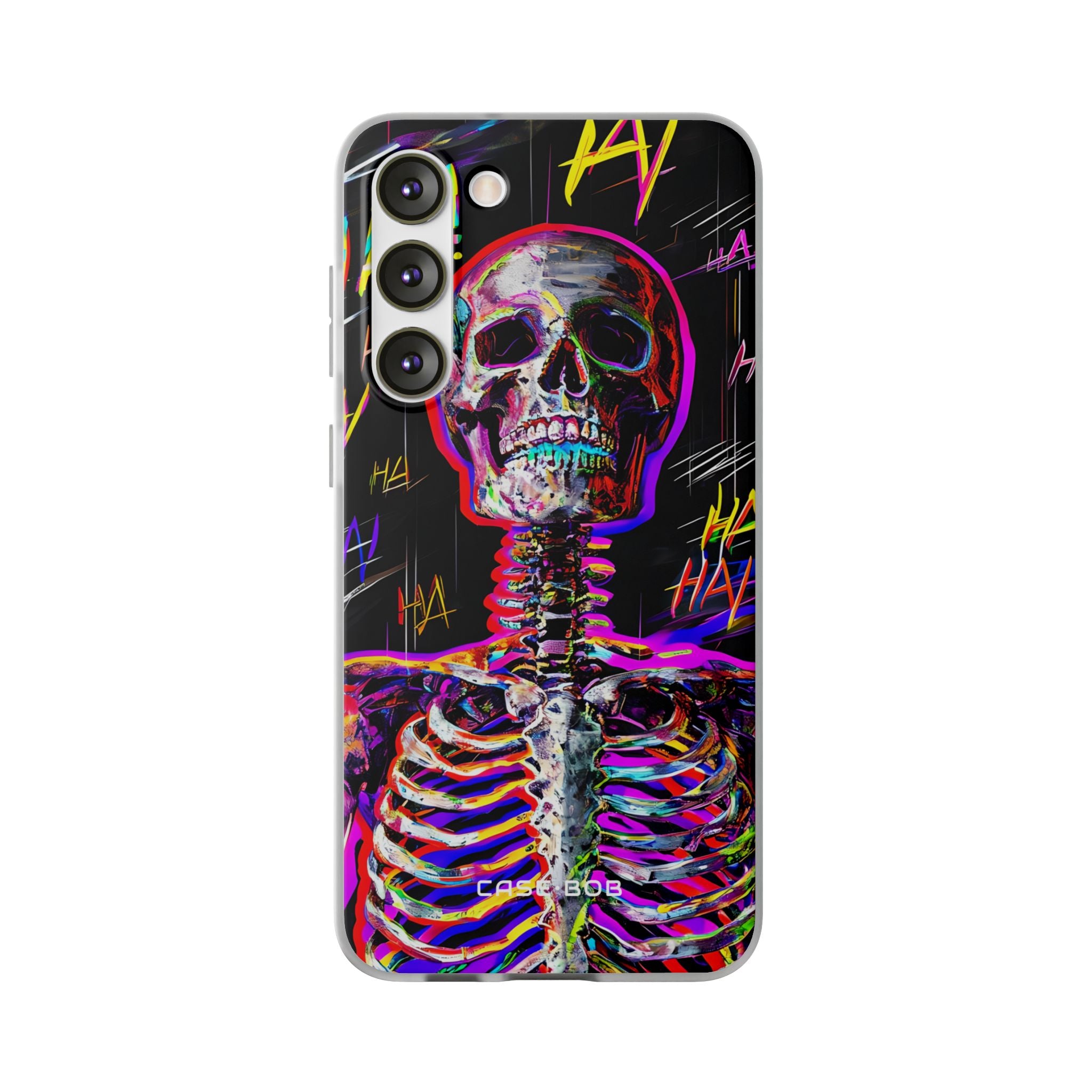 Neon Skeleton Laugh Samsung S23 Plus Case - Soft