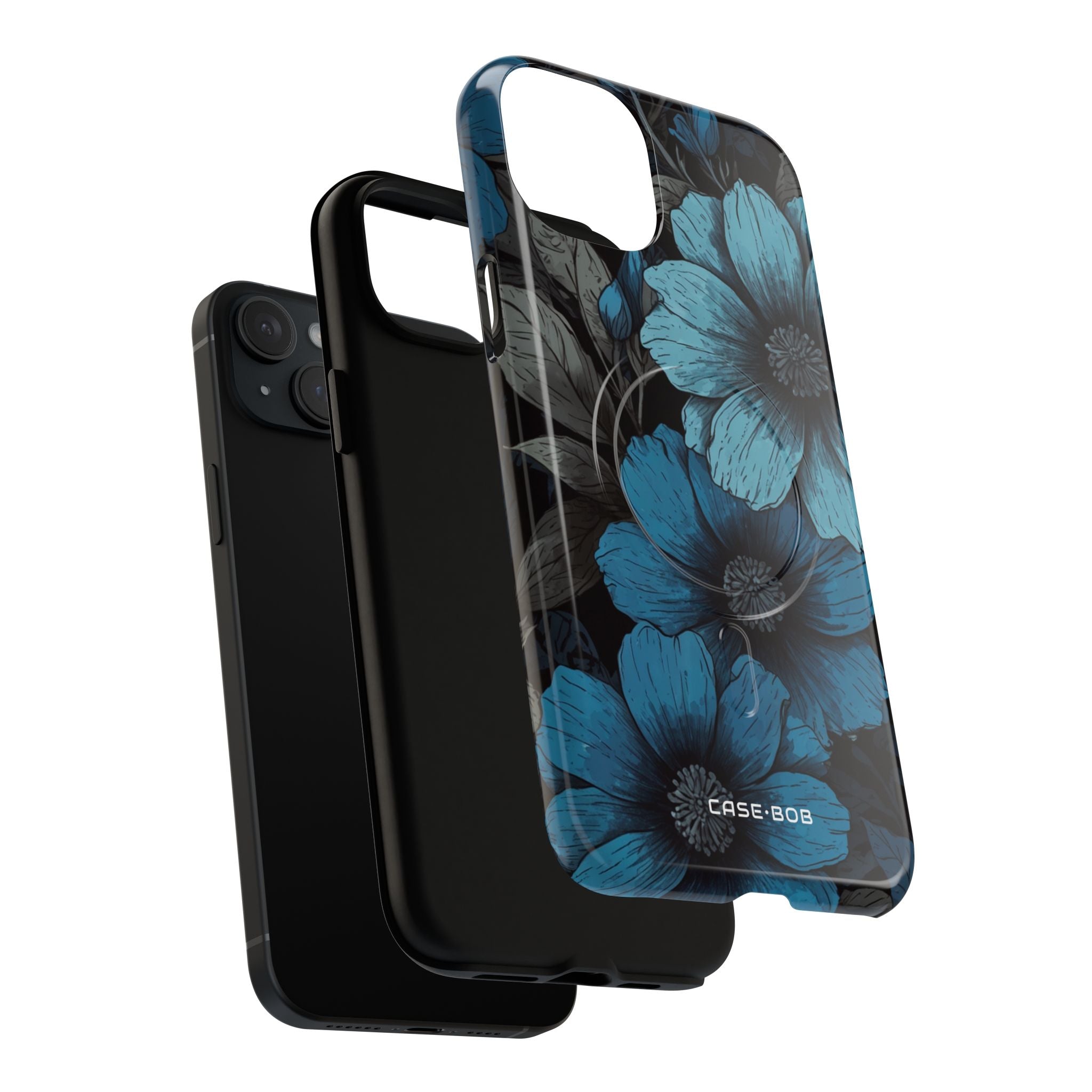 Blue Petal Radiance iPhone 15 Plus Case - Tough+