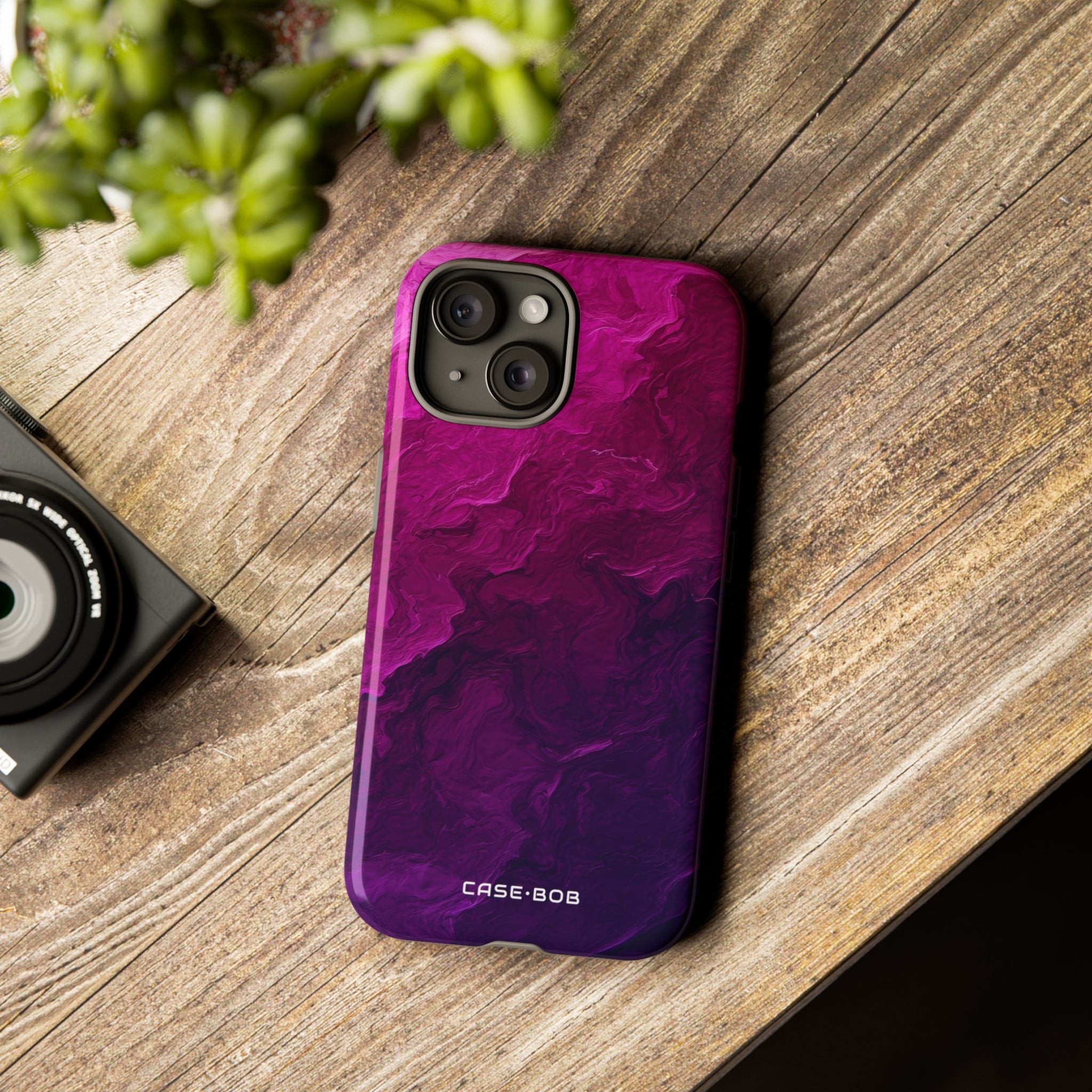 Violet Swirl iPhone 15 Case - Tough