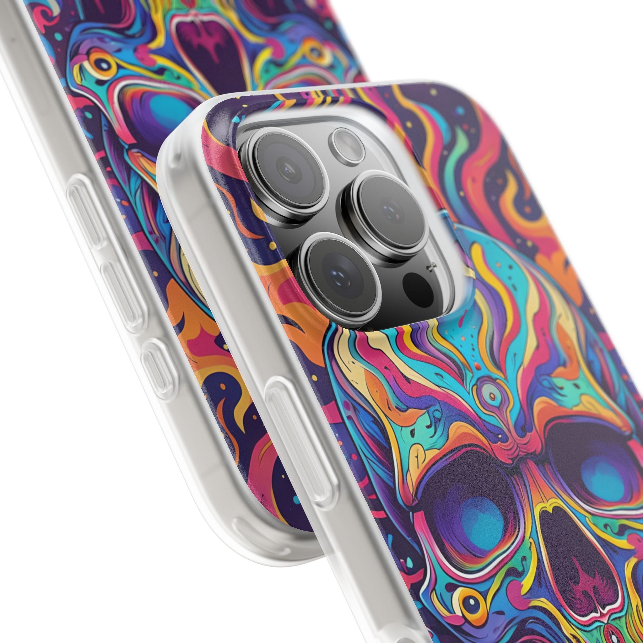 Flaming Skull iPhone 16 Pro Case - Soft