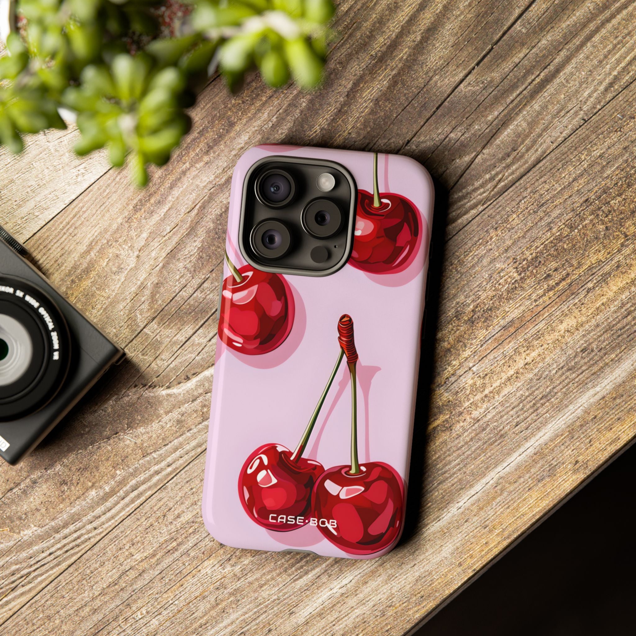 Glossy Cherry Burst iPhone 15 Pro Case - Tough
