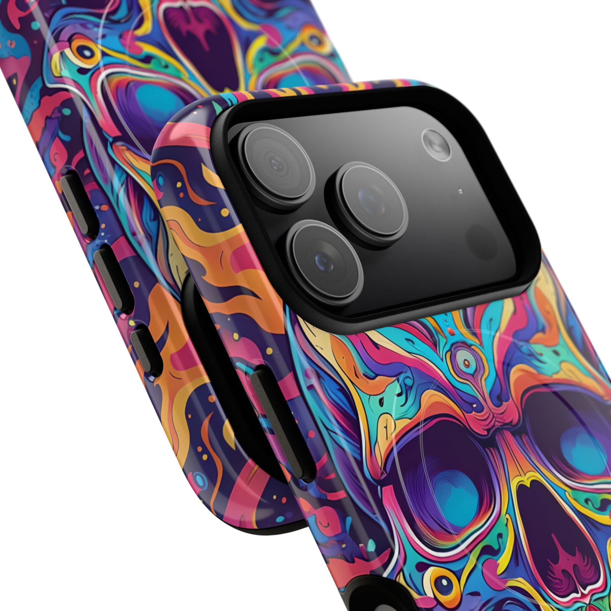 Flaming Skull iPhone 17 Pro Case - Tough+