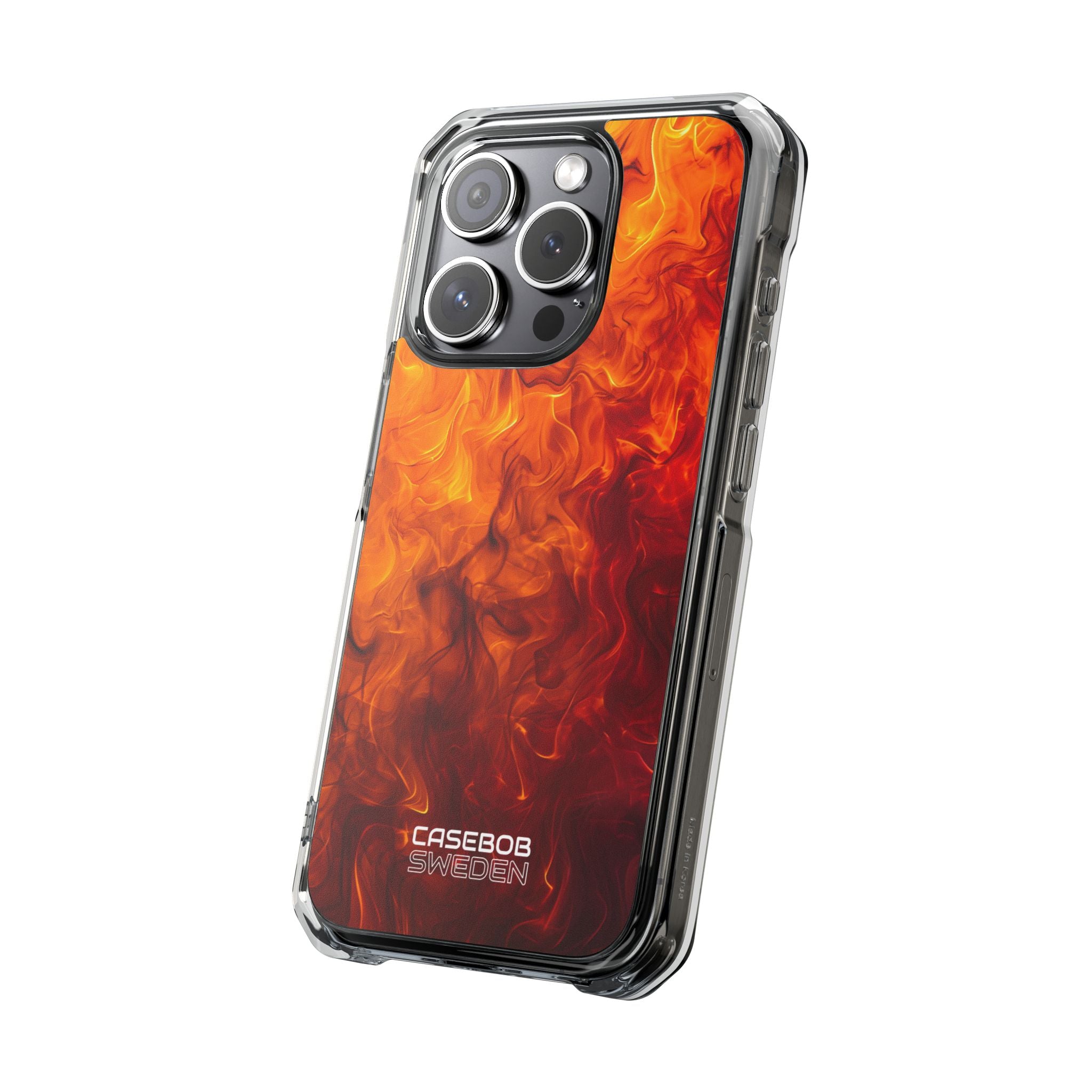Flaming Energy Swirl iPhone 15 - Impact Clear+