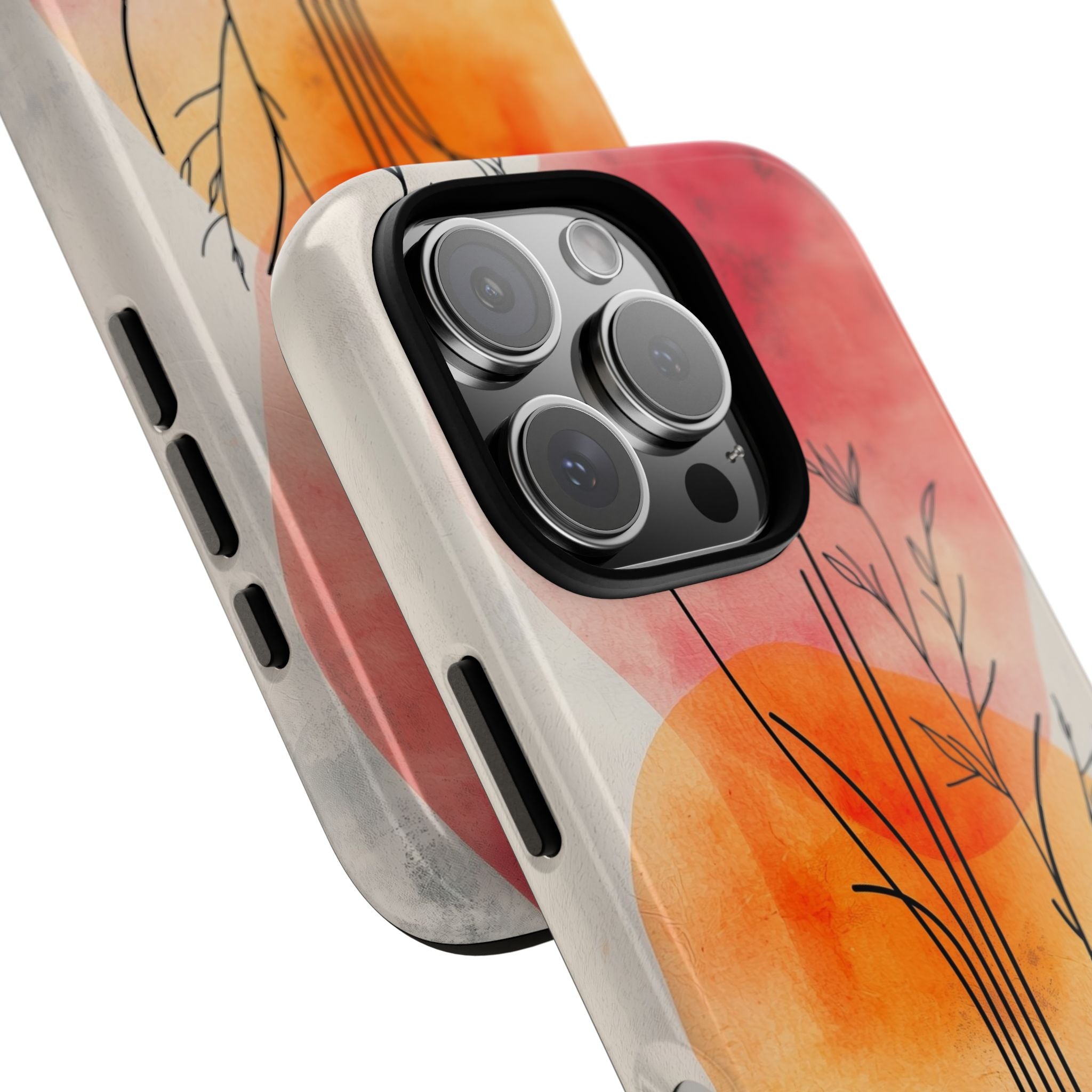 Branching Stems Sunset iPhone 16 Pro Case - Tough