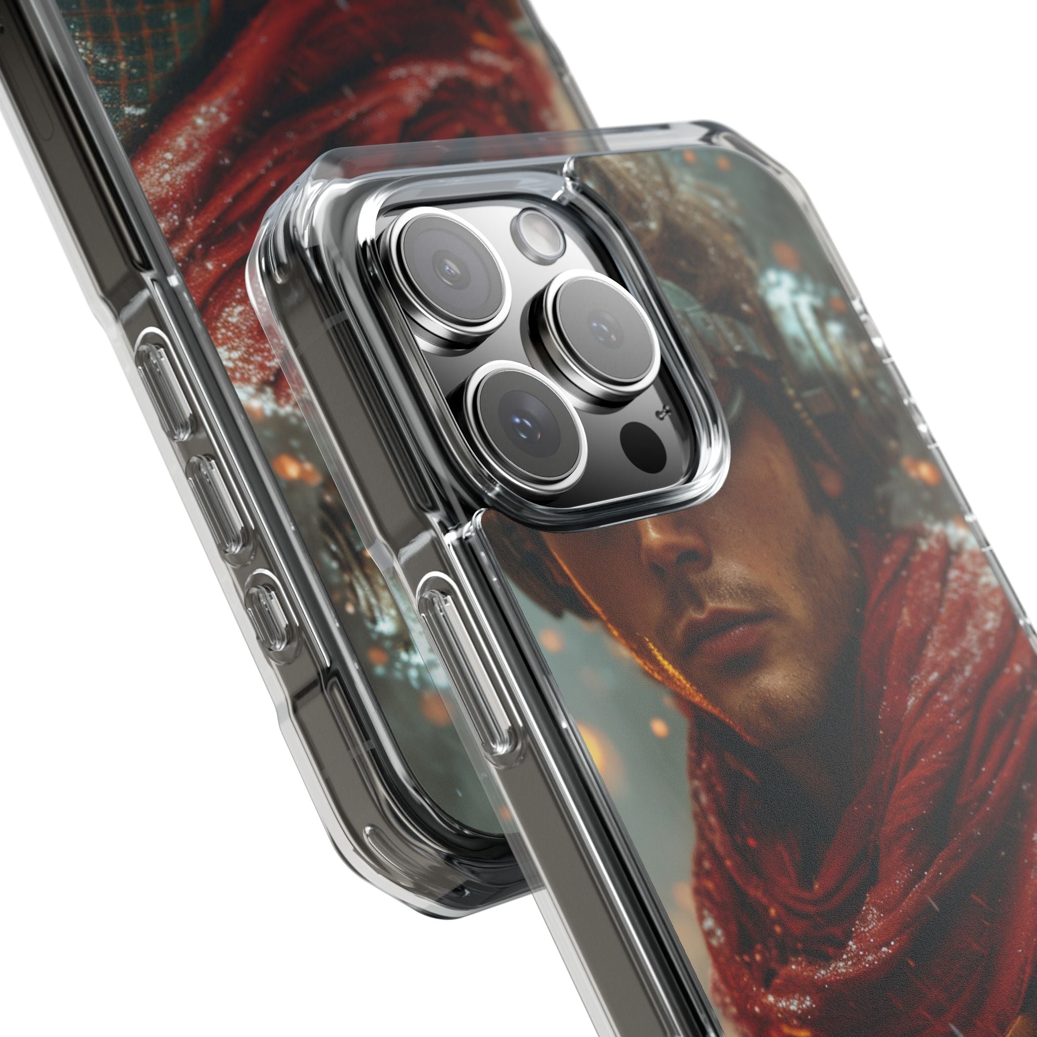 Futuristic Steampunk Explorer iPhone 16 - Impact Clear+