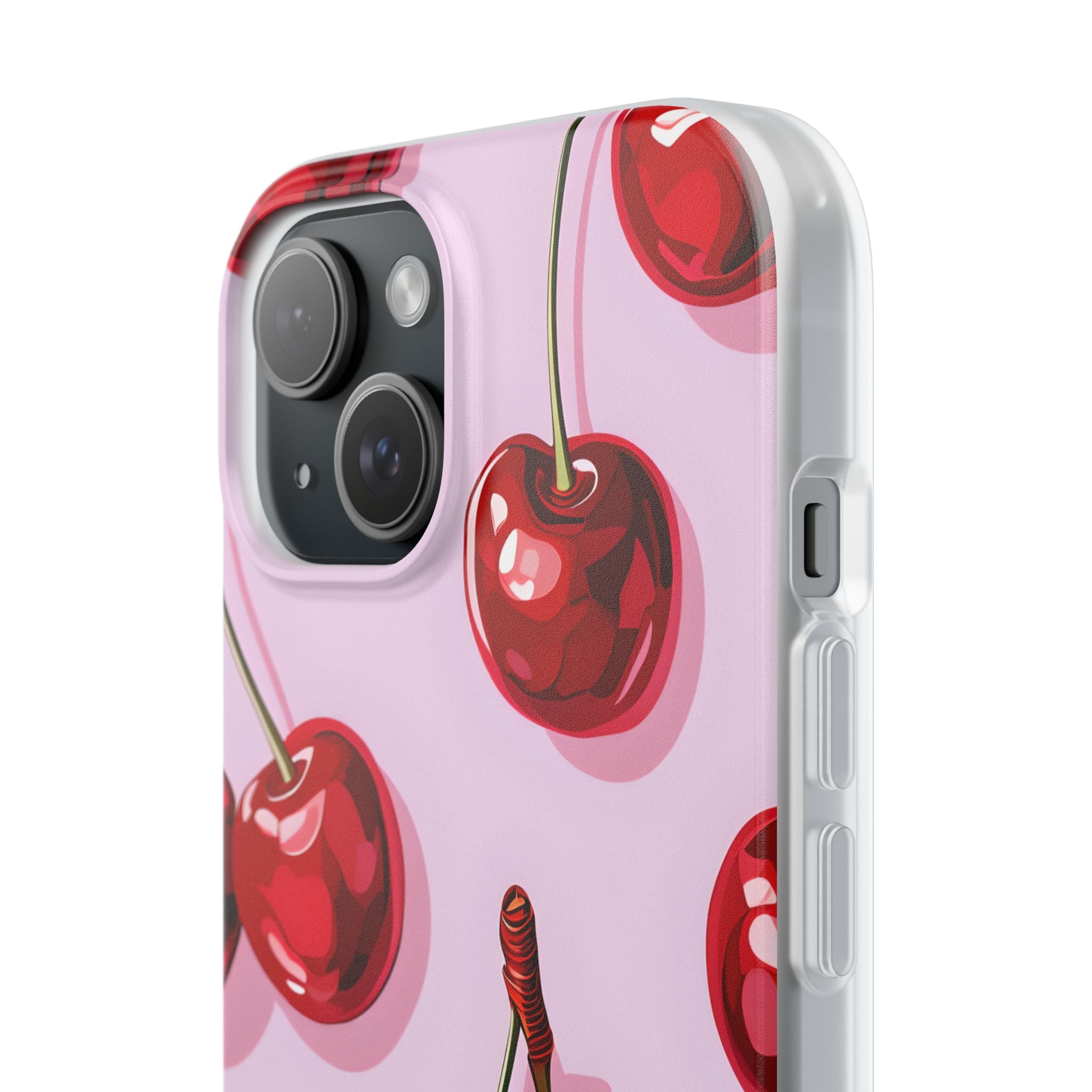 Glossy Cherry Burst iPhone 15 Case - Soft