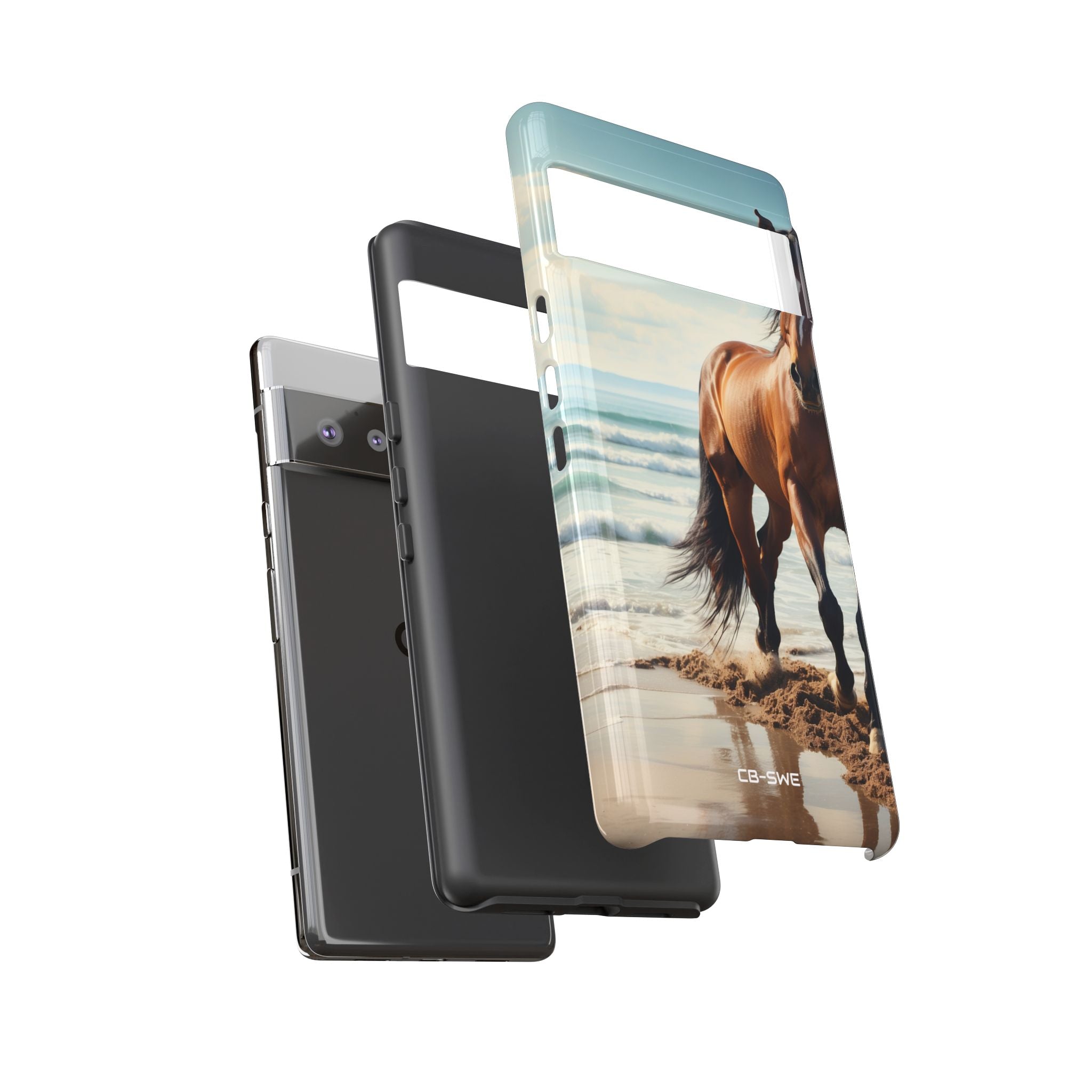 Horse Gallops Shoreline - Google Pixel Case