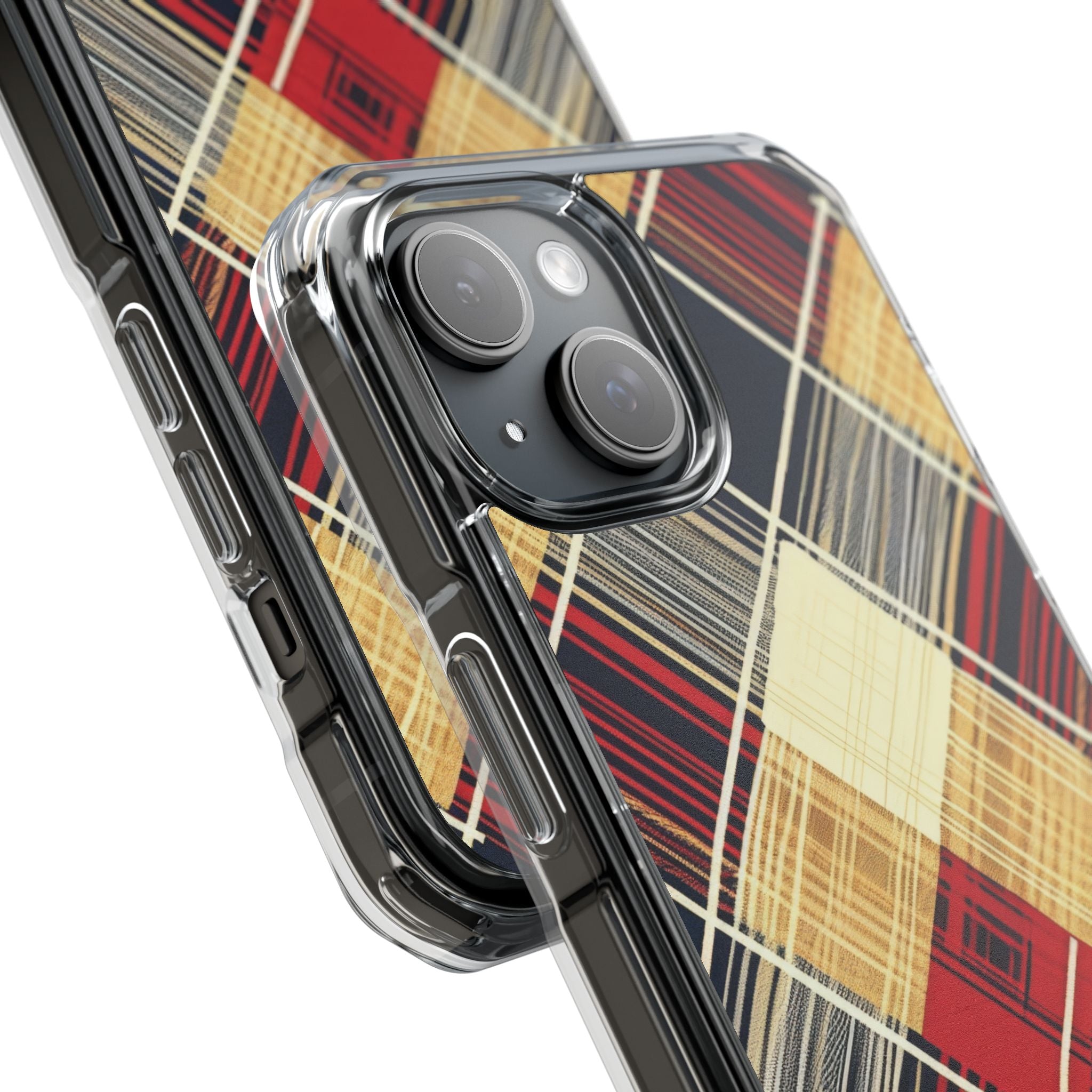 Plaid Diamond Tapestry iPhone 15 - Impact Clear+