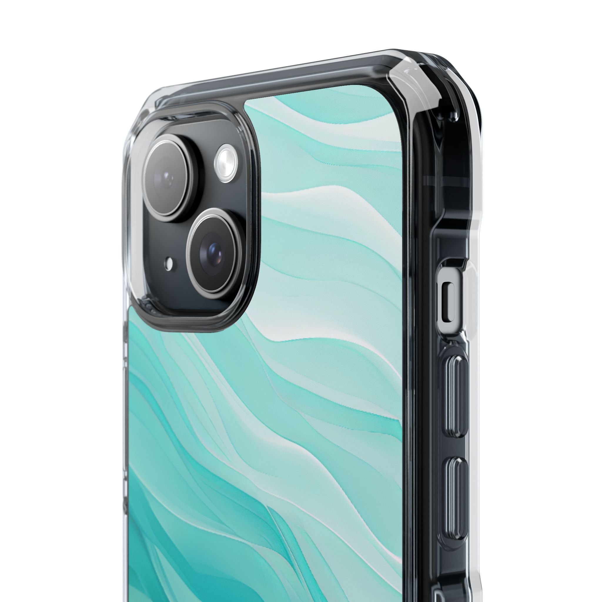 Soothing Aqua Waves iPhone 15 - Impact Clear+