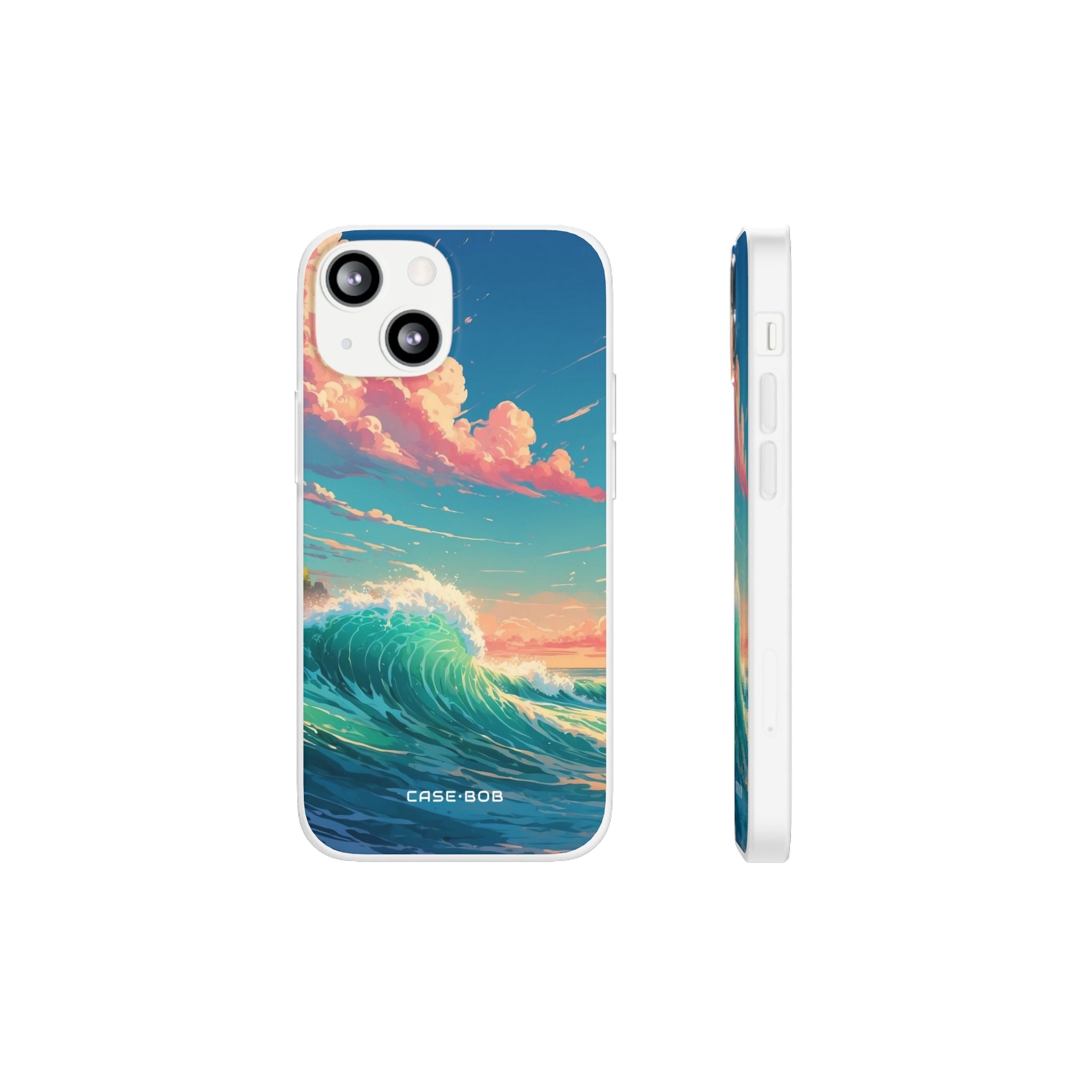 Turquoise Curl iPhone 13 mini Case - Soft