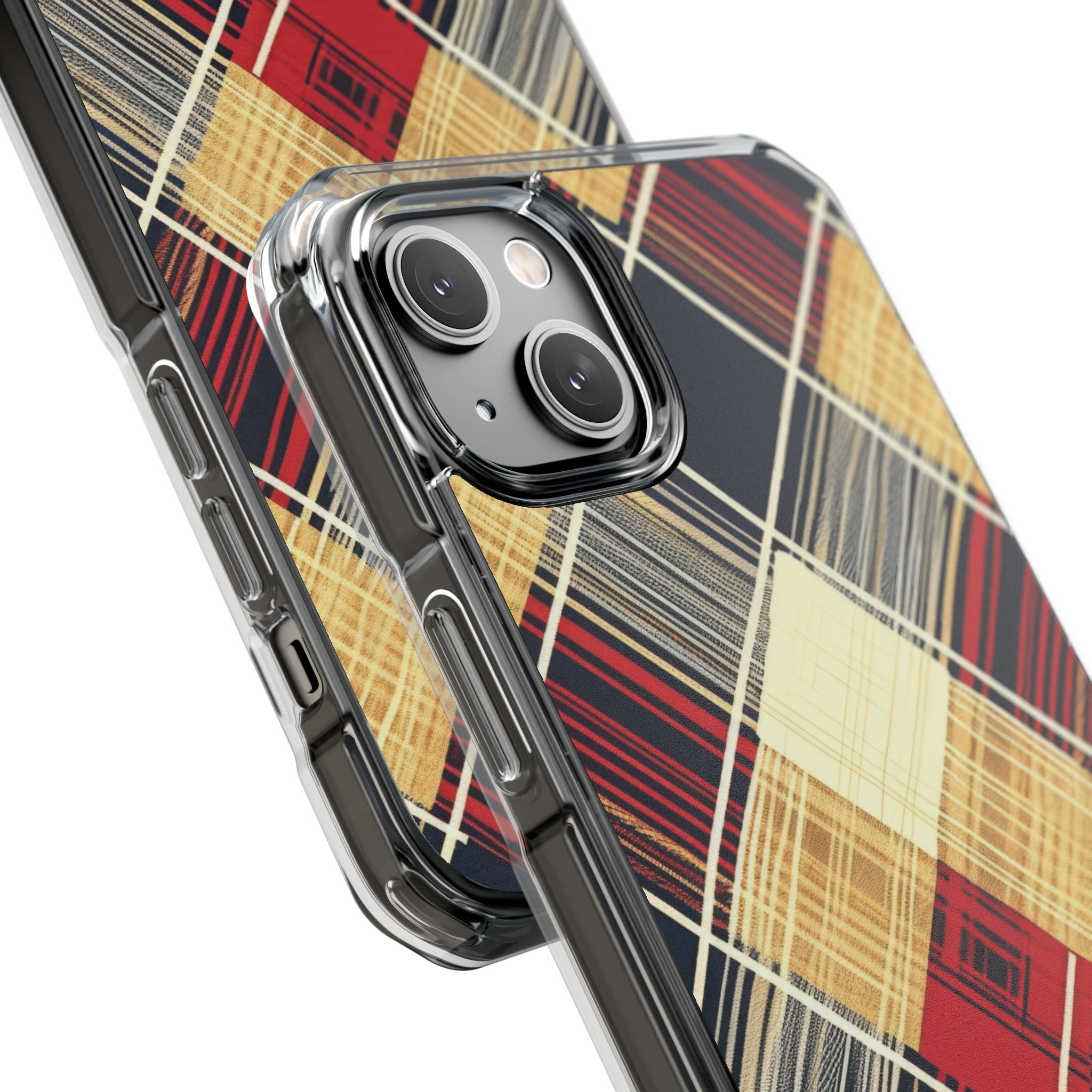 Plaid Diamond Tapestry iPhone 14 - Impact Clear+