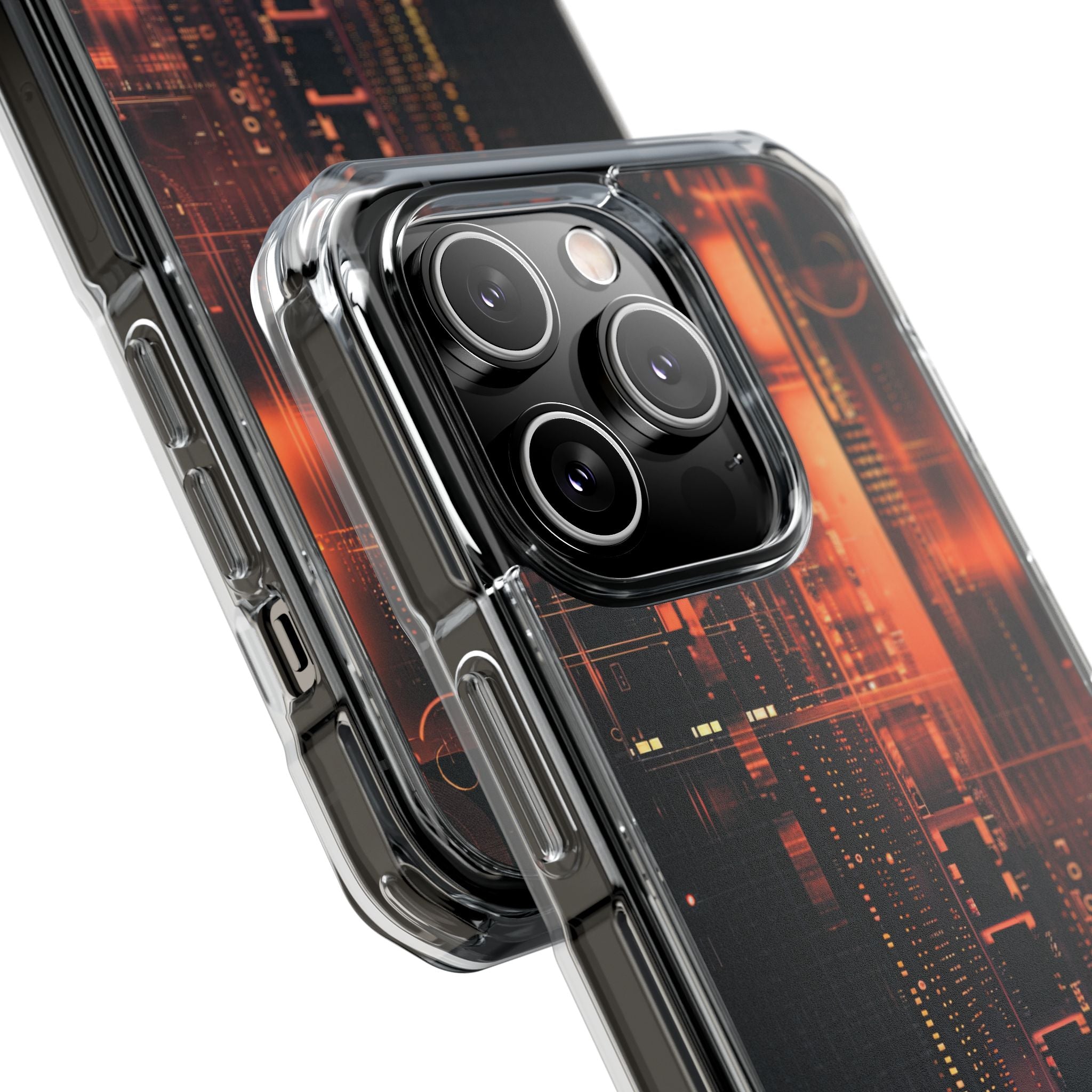 Neon Circuit Dreams iPhone 14 - Impact Clear+